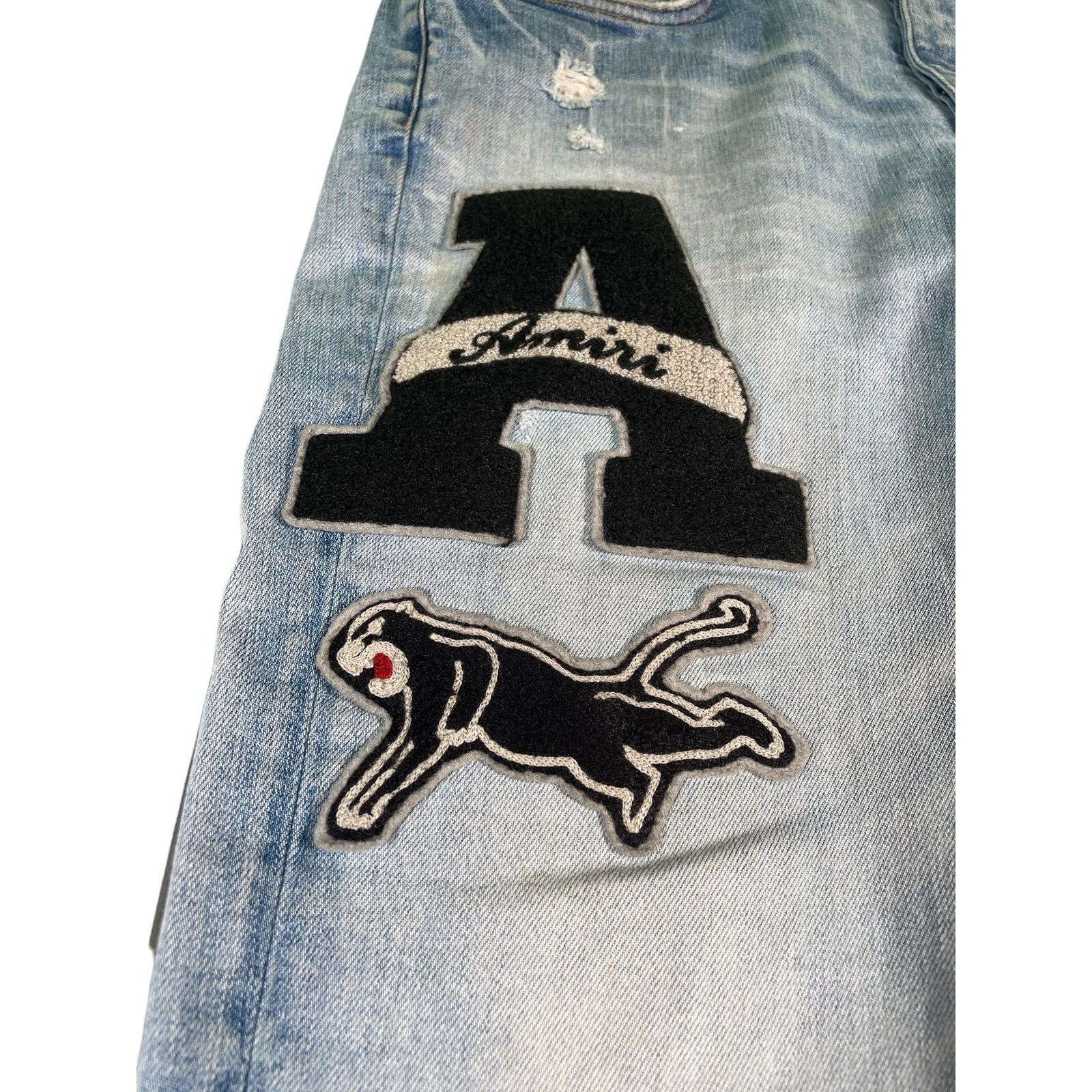 Amiri Amiri A Patch Light Wash Jeans Size US 34 / EU 50 - 2 Thumbnail