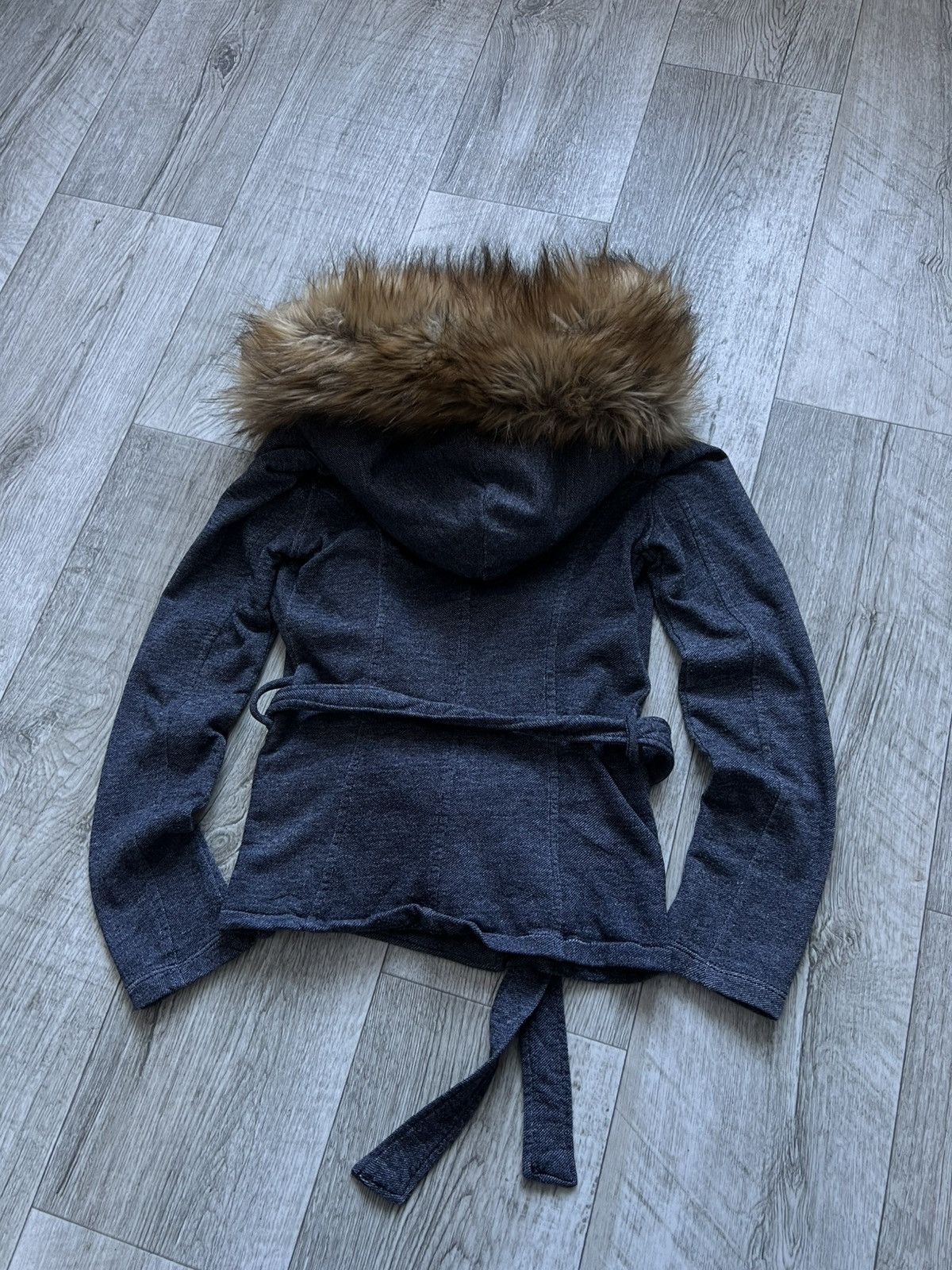 Hysteric Glamour OOs Napoleon Faux Fur Checkered Military Jacket Balmain Vibe Size XS / US 0-2 / IT 36-38 - 7 Thumbnail