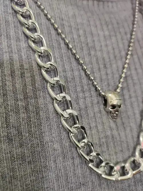 Hypebeast Skull Punk Necklace Chain Choker Size ONE SIZE - 2 Thumbnail