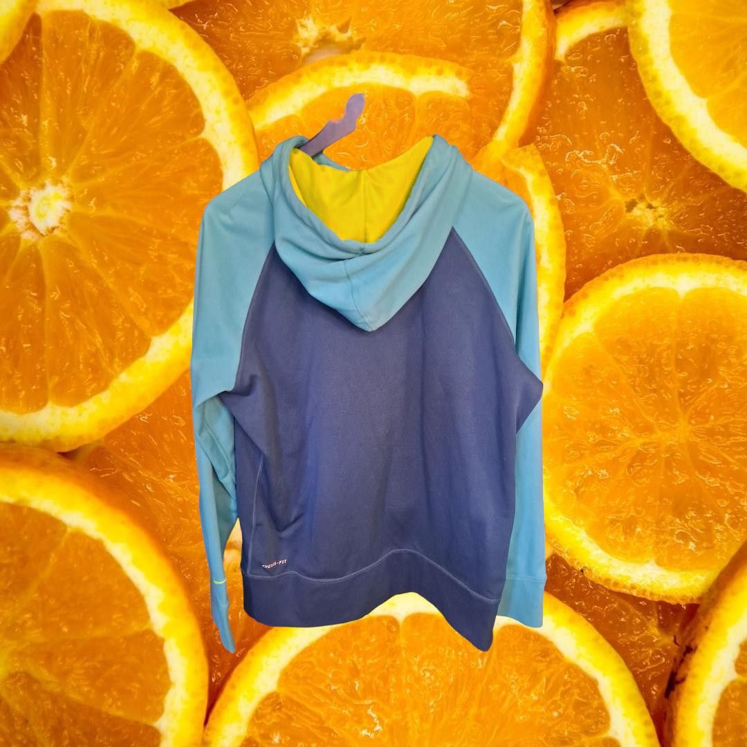 Nike Nike Therma-Fit Hooded Blue Sweatshirt with Thumb Holes in S Size US XL / EU 56 / 4 - 5 Thumbnail