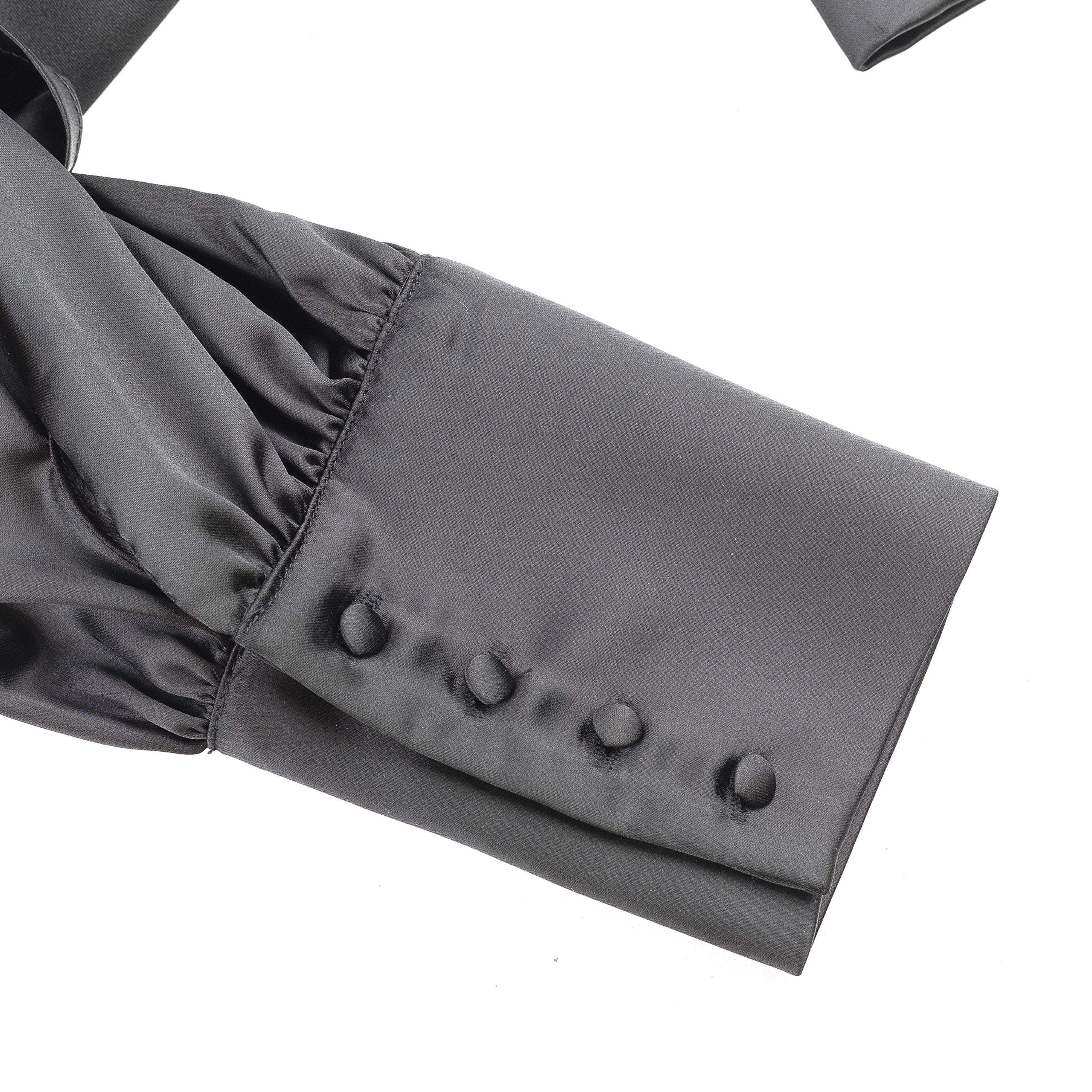 Tom Ford TOM FORD Vintage Black Ribbon Polyester Shirt (M) Size M / US 6-8 / IT 42-44 - 7 Thumbnail