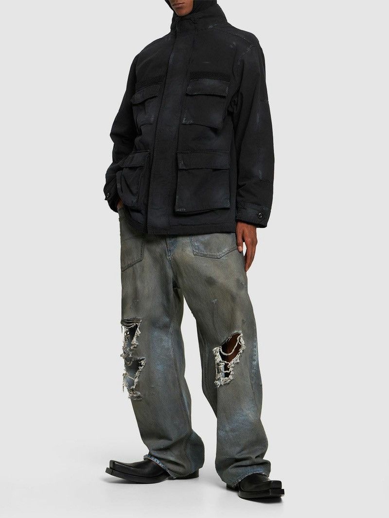 Balenciaga $4,690 Mud Show Double Sided Front Zip Military Parka Size US XXL / EU 58 / 5 - 2 Thumbnail