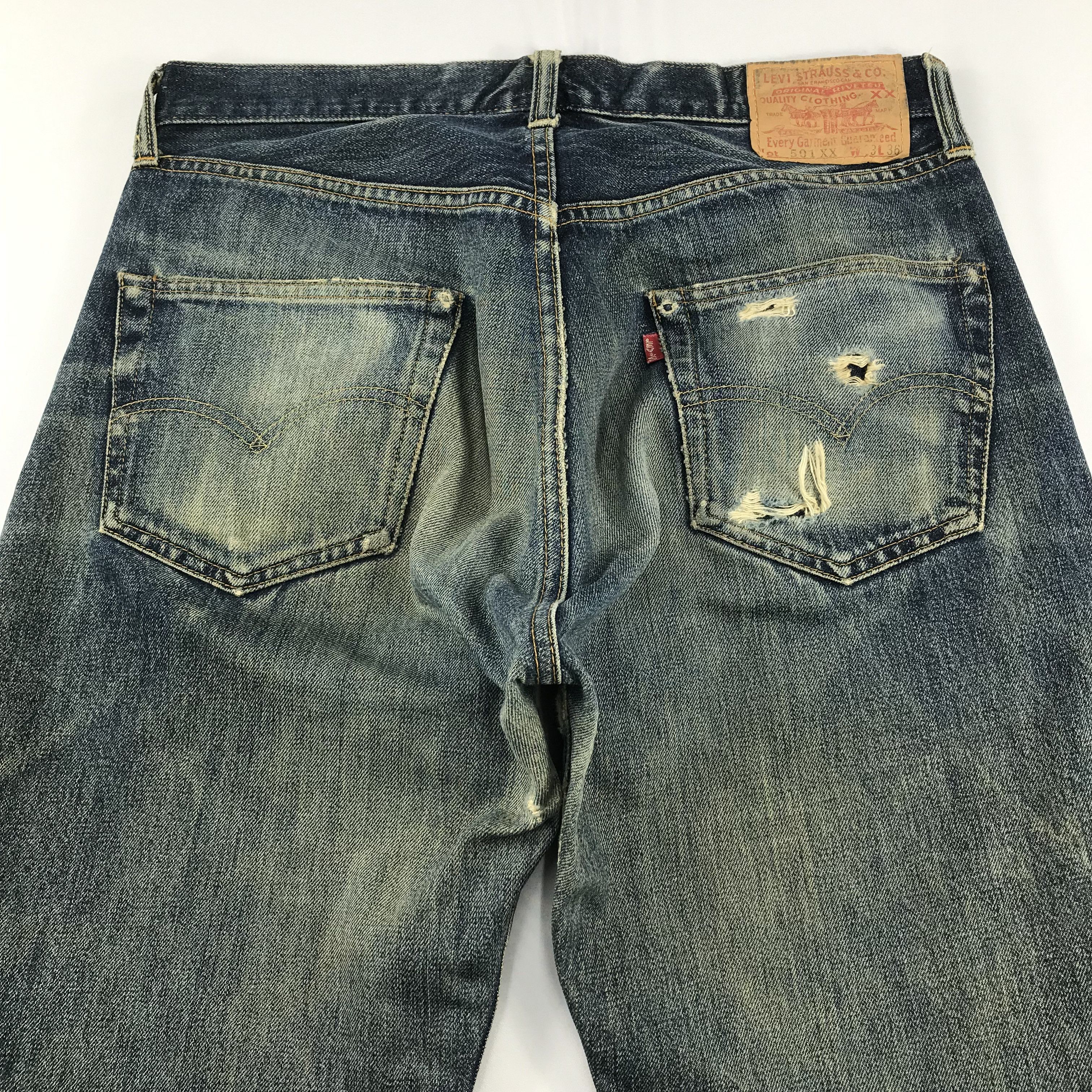 Levi's Vintage Levis 501 Big E Selvedge Denim Jeans Size US 32 / EU 48 - 4 Thumbnail