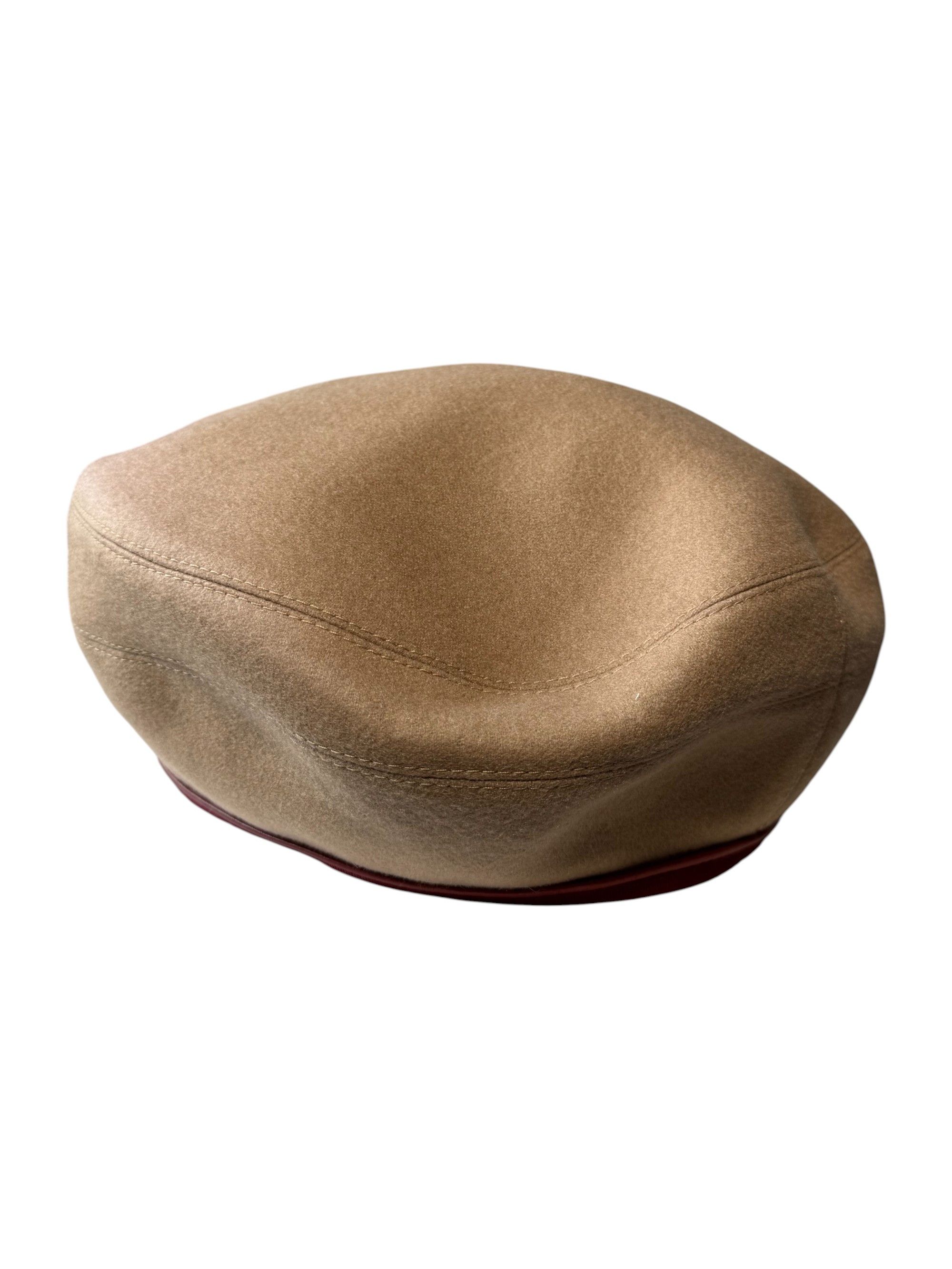 Hermes Hermes Camel Cashmere Saint Honore Serie Beret Size 58 Size ONE SIZE - 8 Thumbnail