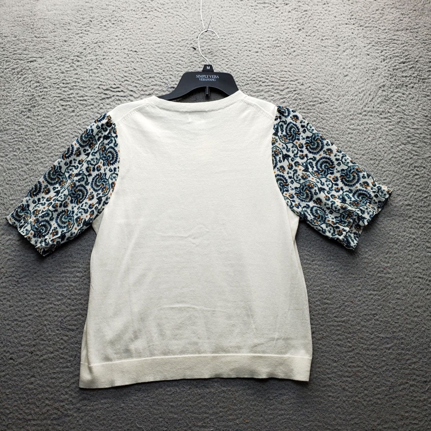 J.Crew J.CREW Sweater Womens Large Multicolor Floral Short Sleeve Crew Neck Pullover Size L / US 10 / IT 46 - 2 Thumbnail