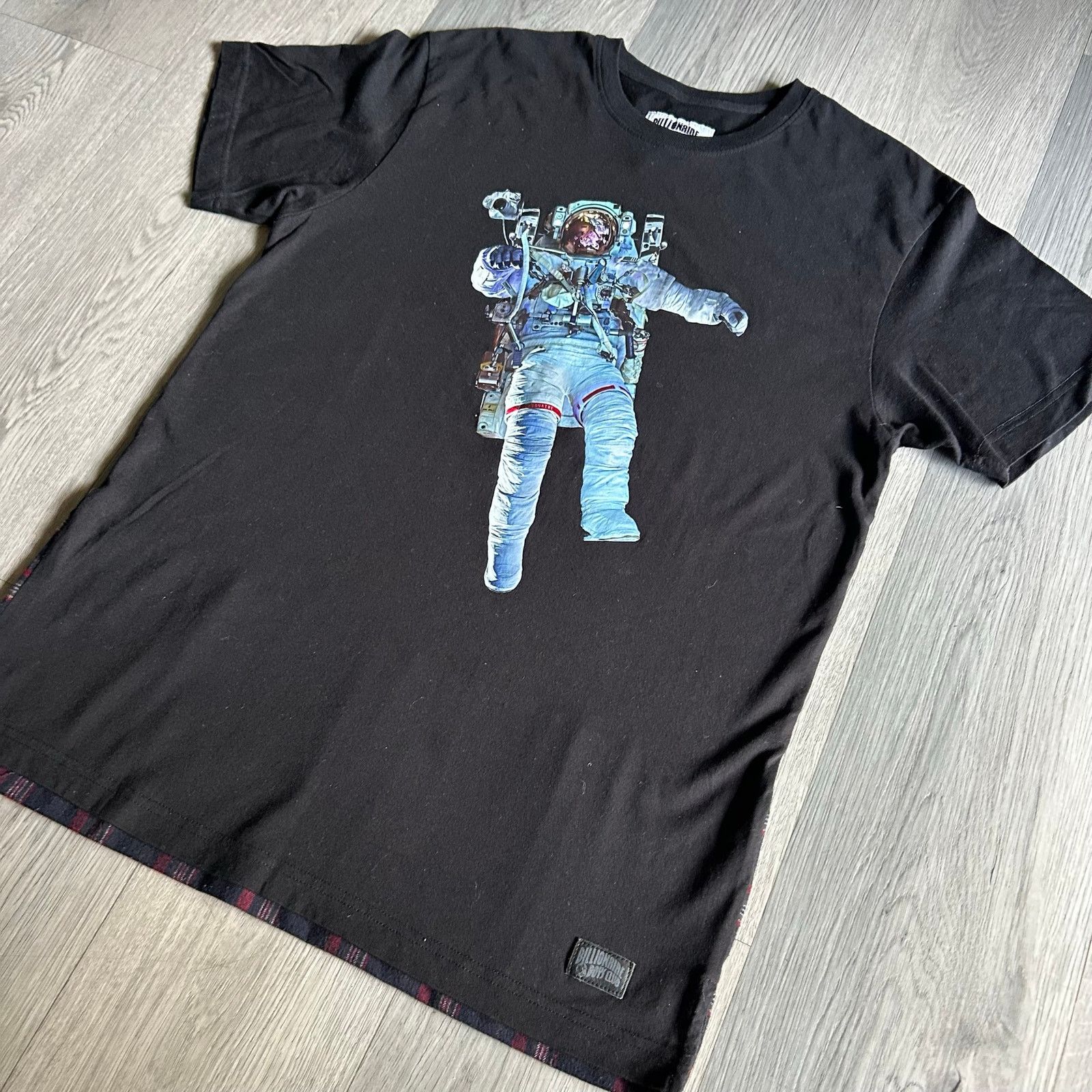 Billionaire Boys Club Billionaire Boys Club Astronaut Plaid Hem T-Shirt- Sz, L Size US L / EU 52-54 / 3 - 6 Thumbnail