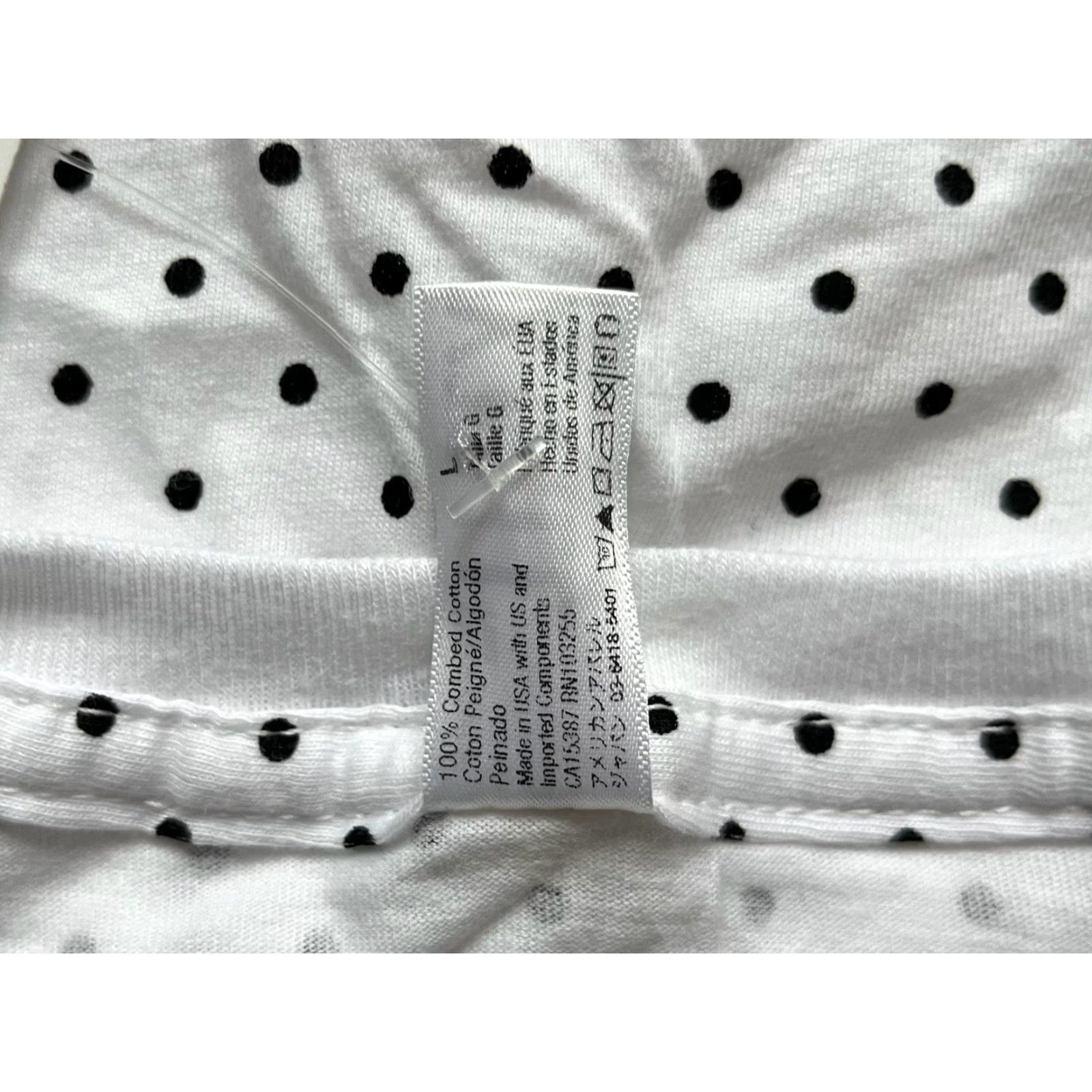 American Apparel OG american apparel tall tee t-shirt Mens Large White Polka Dot USA NWT Deadstock 100% cotton Crew Neck Regular Fit Adult M Mens Worldwide USA Shirt Size US L / EU 52-54 / 3 - 6 Thumbnail