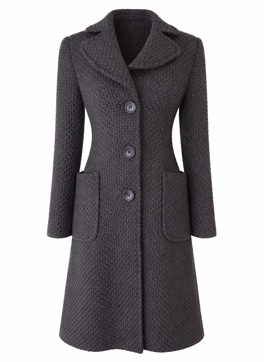 Alberta Ferretti ALBERTA Ferretti Italian Wool Textured Coat Tailored Size M / US 6-8 / IT 42-44 - 1 Thumbnail