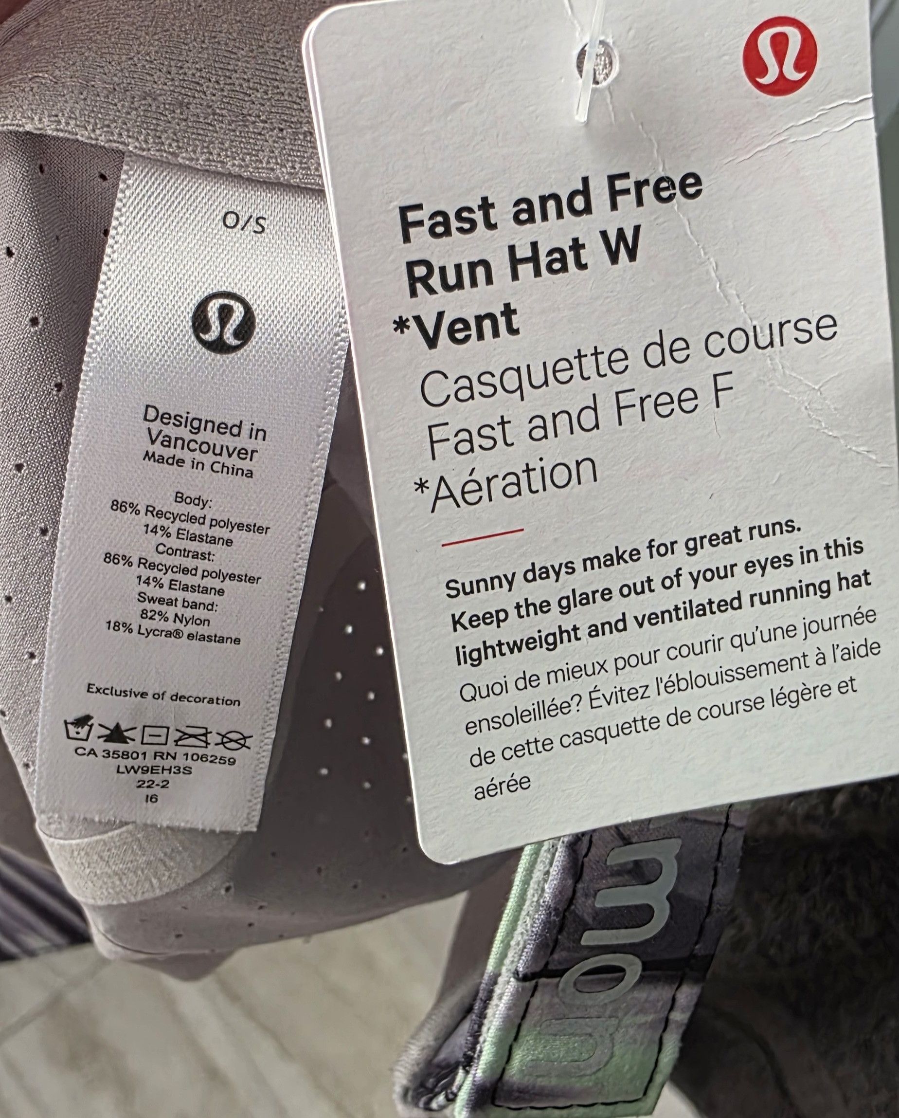 Lululemon NWT Lululemon Fast Free Running Hat Vent Paint Glide Multi Size ONE SIZE - 5 Thumbnail