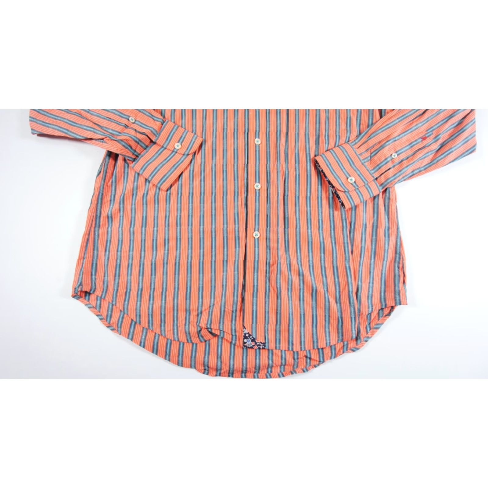 Robert Graham Robert Graham Shirt Large Red Striped Button-Up Long Sleeve Collared Mens Size US L / EU 52-54 / 3 - 3 Thumbnail