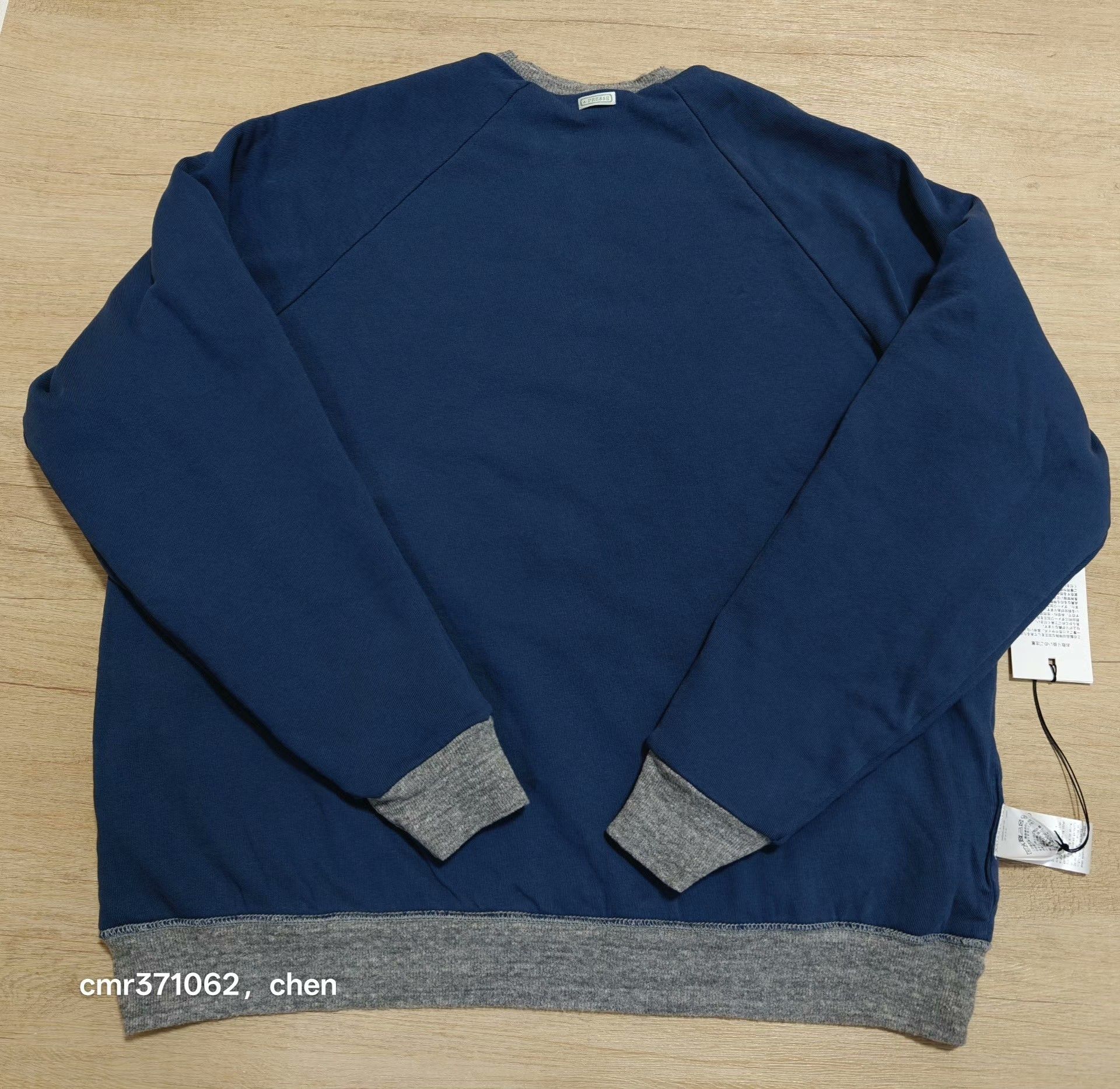 A.PRESSE A.PRESSE 26SS Vintage Reversible Sweatshirt Size US L / EU 52-54 / 3 - 6 Thumbnail