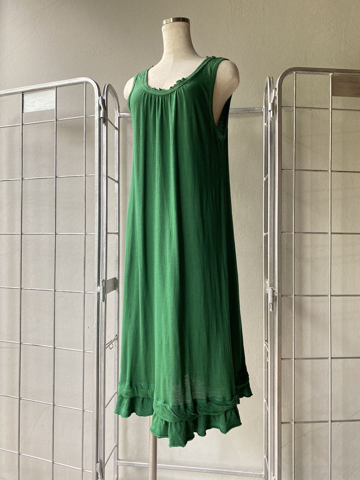 Zucca ZUCCA Green Layered-Hem Maxi Dress. Size M / US 6-8 / IT 42-44 - 9 Thumbnail
