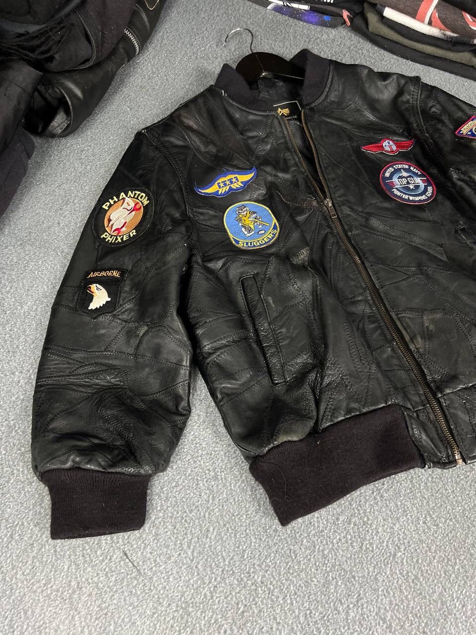 Alpha Industries Vintage Alpha Industries Grunge Vibe Leather Bomber Jacket Size S / US 4 / IT 40 - 5 Thumbnail