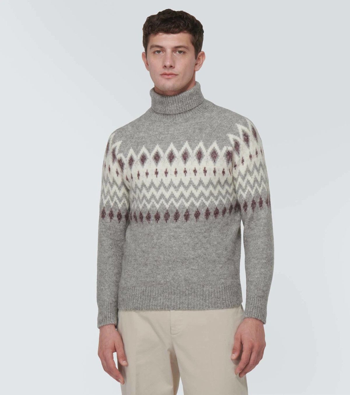Brunello Cucinelli o1y0526 Turtleneck Sweater in Multicolor Size US M / EU 48-50 / 2 - 3 Thumbnail