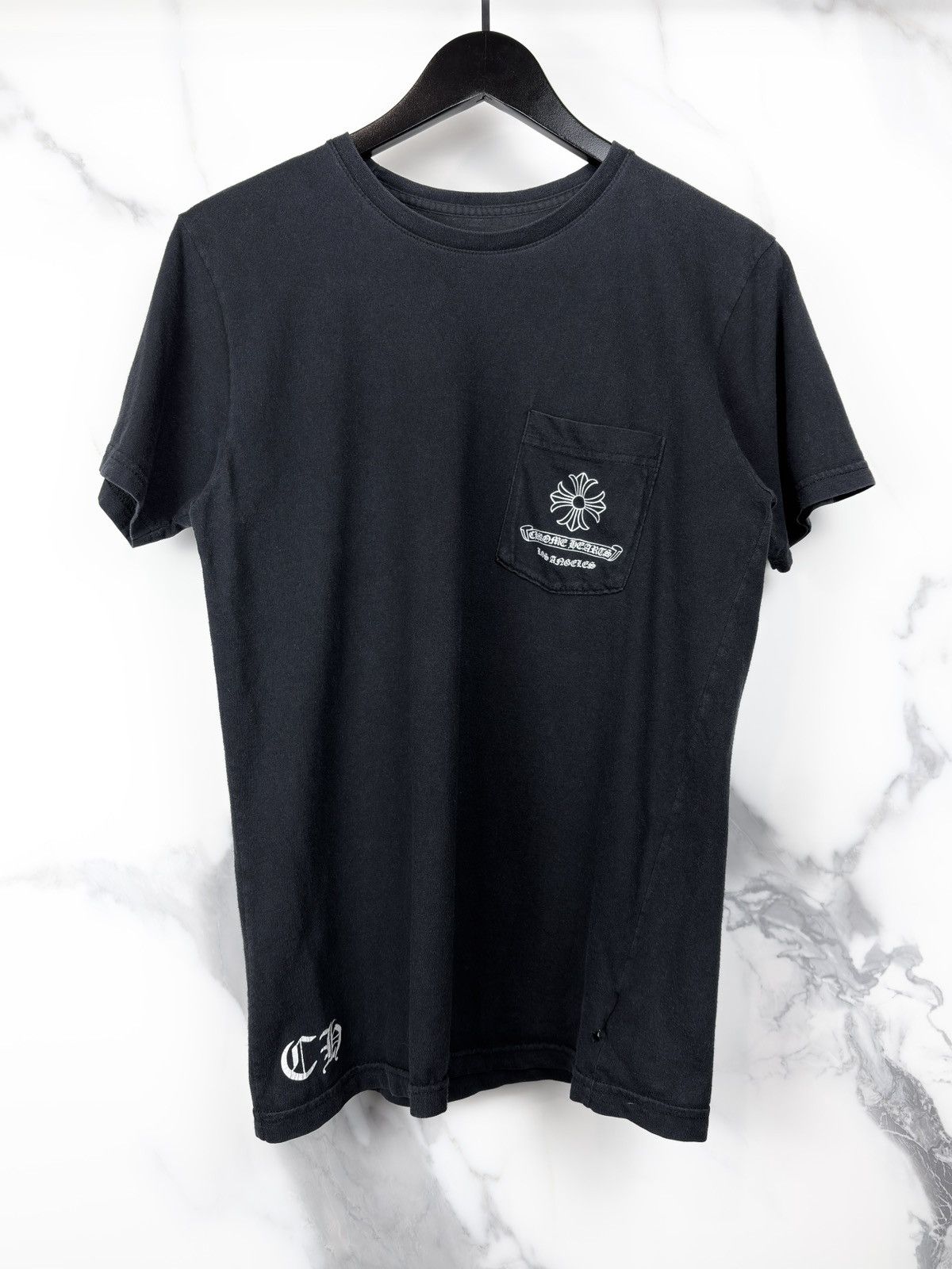 Chrome Hearts Chrome Hearts LA Los Angeles Cross Scroll Logo Pocket Tshirt Size US M / EU 48-50 / 2 - 2 Thumbnail