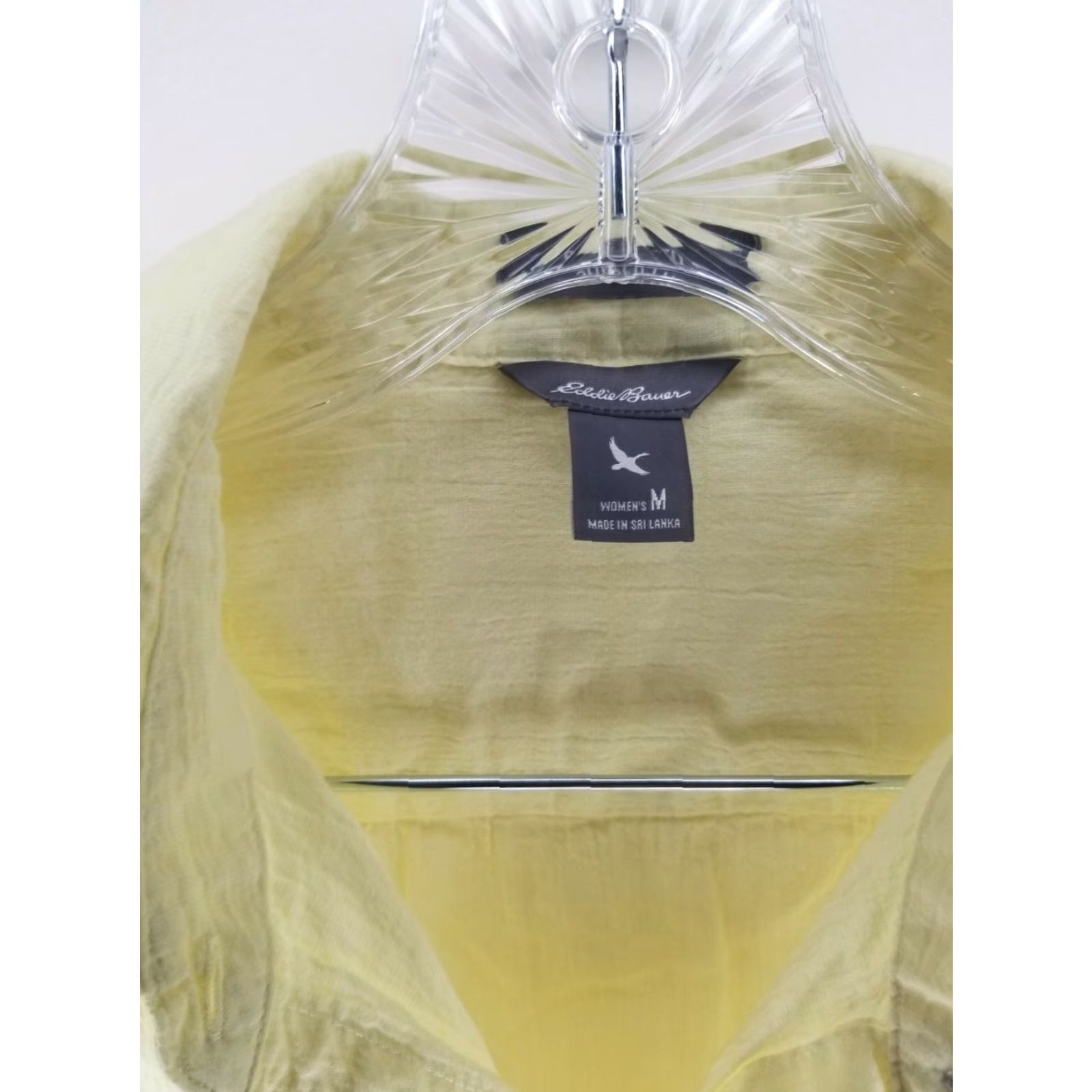 Eddie Bauer VINTAGE Eddie Bauer Blouse Shirt Women Medium Yellow Button-Up (if not vintage, omit vintage). Size M / US 6-8 / IT 42-44 - 4 Thumbnail