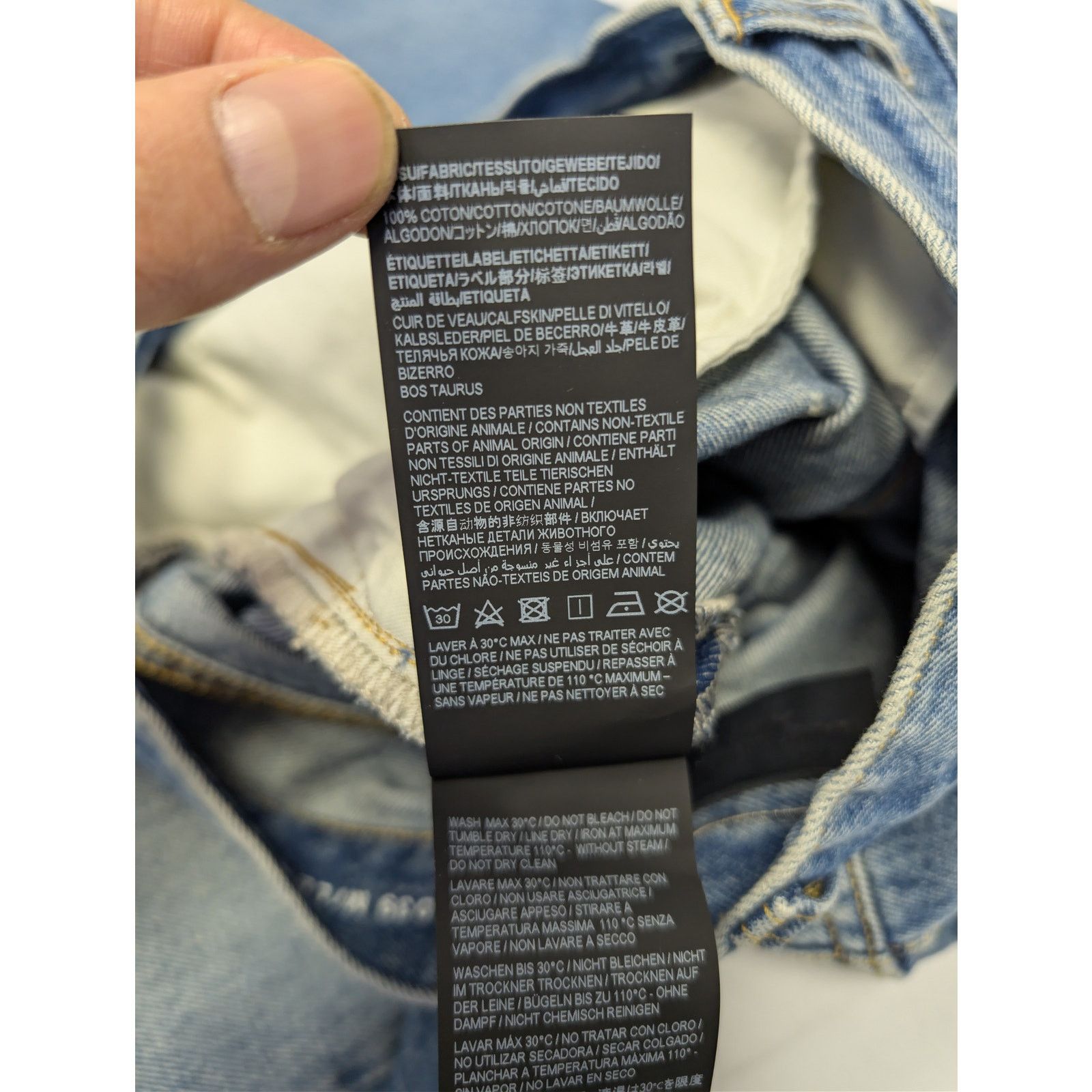 Saint Laurent Paris o1rshd1 Long Extreme Baggy Globe Sky Denim Jeans in Blue Size US 34 / EU 50 - 17 Thumbnail