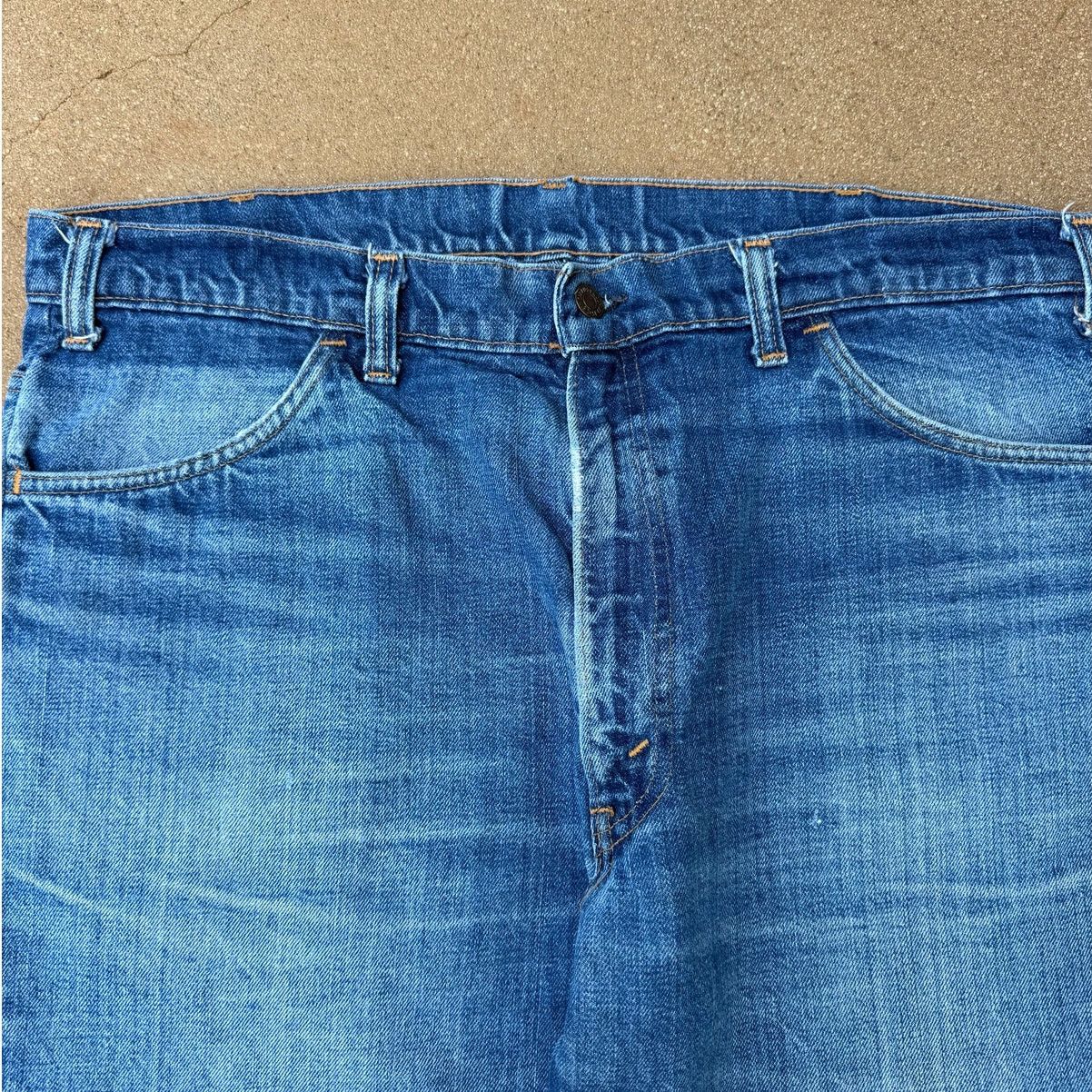 Levi's Vtg 70's Levi's 646 Orange Tab Bellbottom Flare Jeans 39x29 Size US 39 - 4 Thumbnail