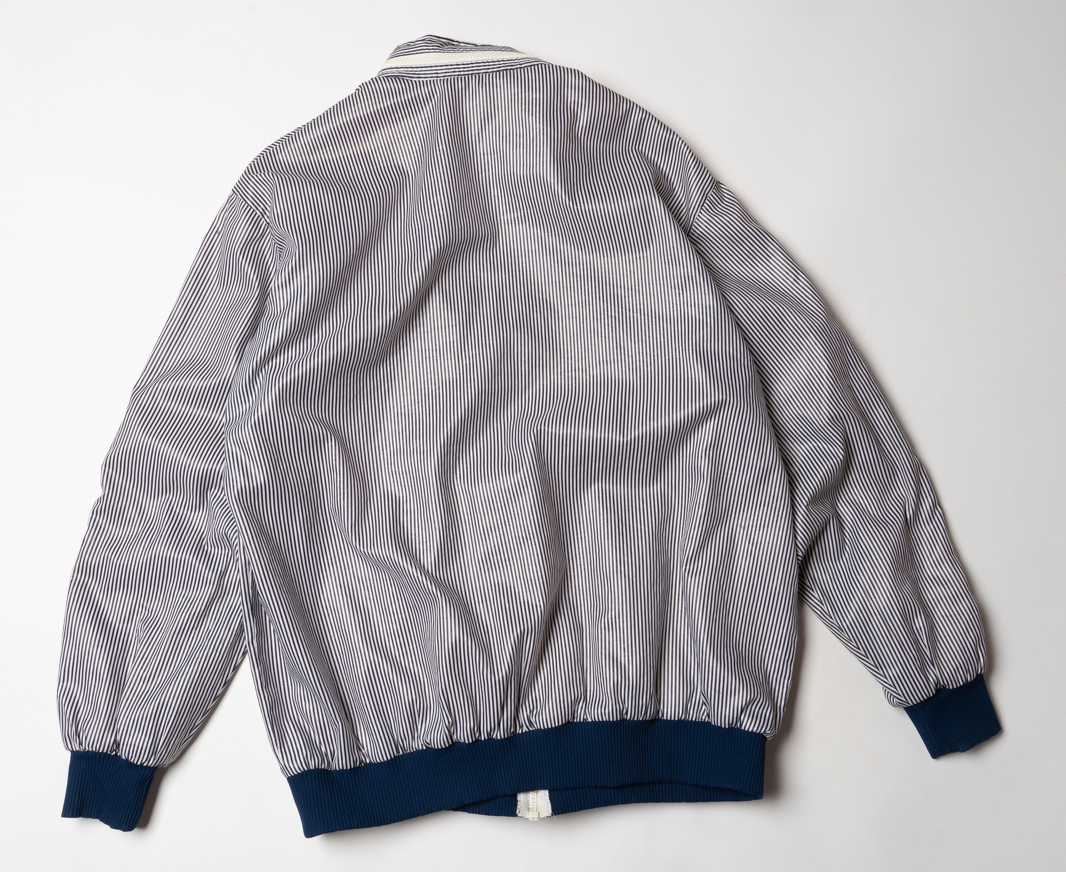 Lacoste 🔵 CHEMISE LACOSTE Vintage Nylon Striped Jacket Size US XL / EU 56 / 4 - 14 Thumbnail