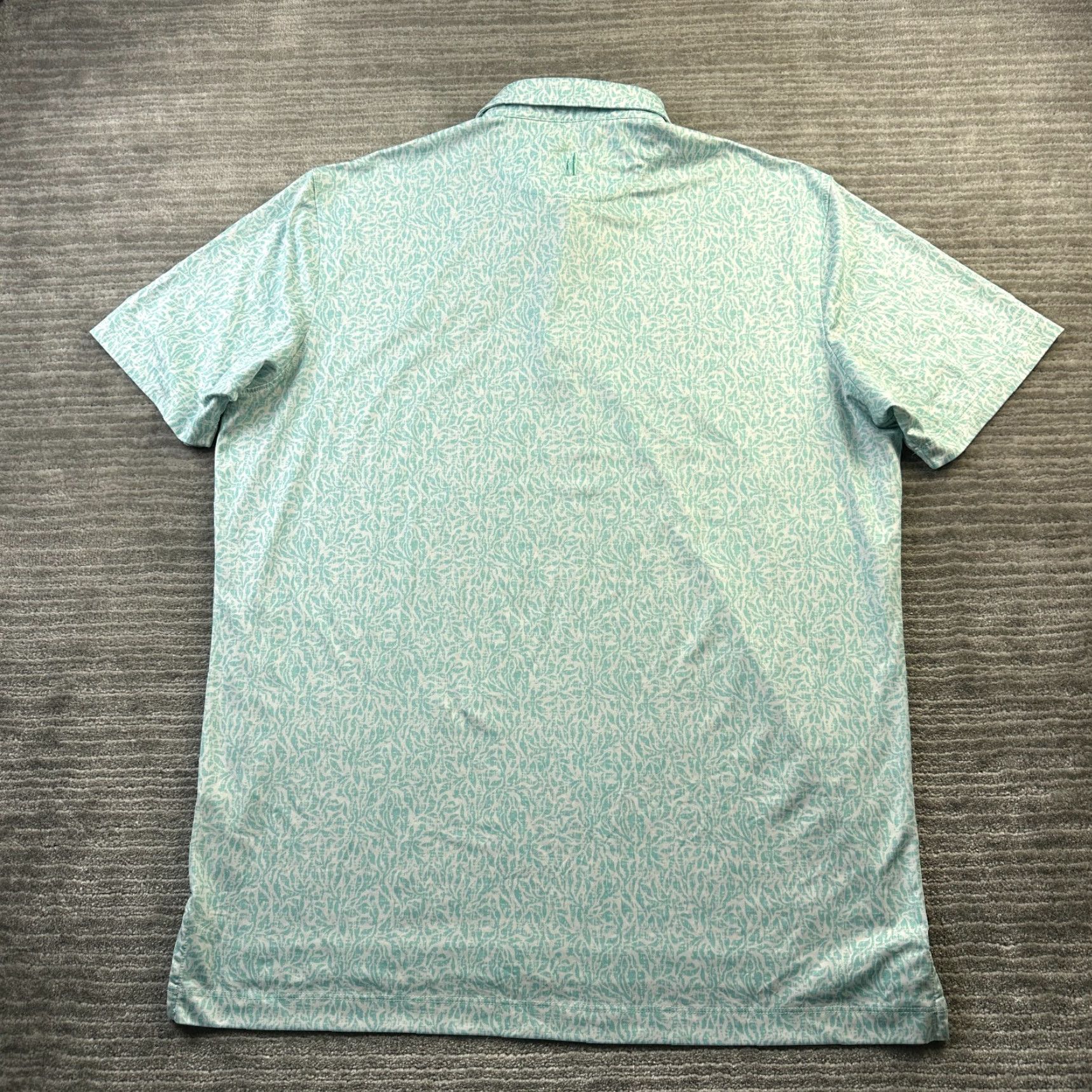 johnnie-O Johnnie O Polo Shirt Mens Large Green All Over Print Golf Shirt Geometric Short Sleeve Casual Activewear Regular Fit XS? Size US L / EU 52-54 / 3 - 3 Thumbnail