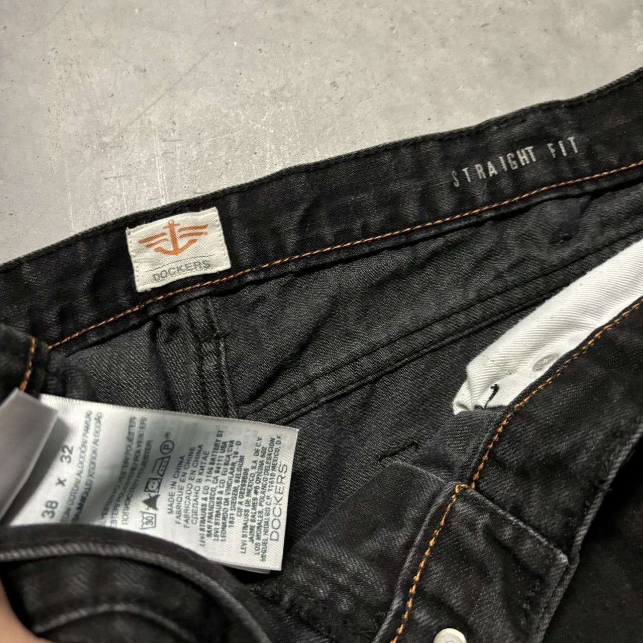 Japanese Brand × Vintage Crazy Vintage Y2K/2000s Grunge Solid Black Skater Denim Jeans! Size US 38 / EU 54 - 8 Thumbnail