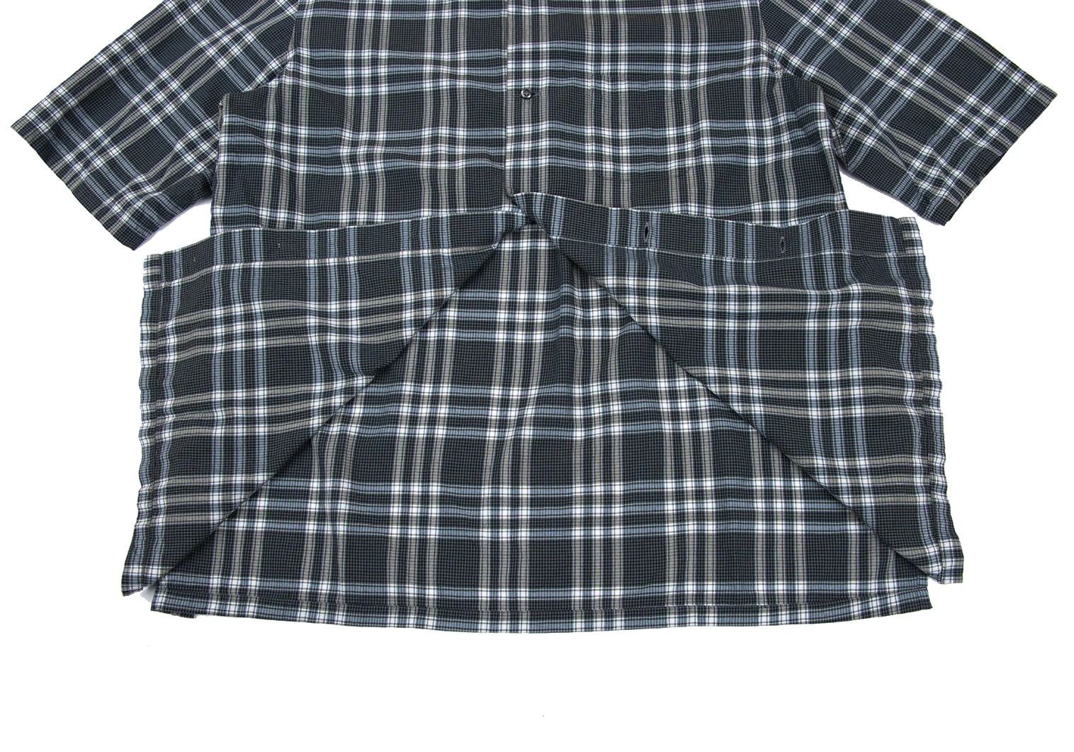 Armani Collezioni Cotton Check Short Sleeve Shirt in Gray, Size L Size US XXS / EU 40 - 8 Thumbnail