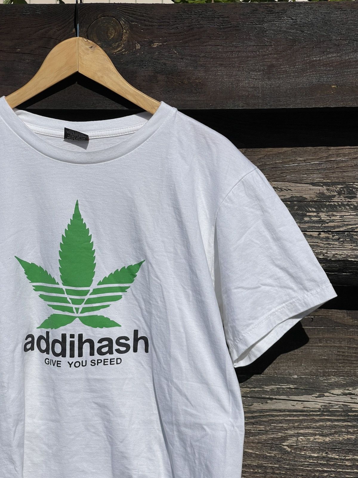 Vintage Y2K Addihash give you speed 420 weed smoking t-shirt tee Size US L / EU 52-54 / 3 - 4 Thumbnail
