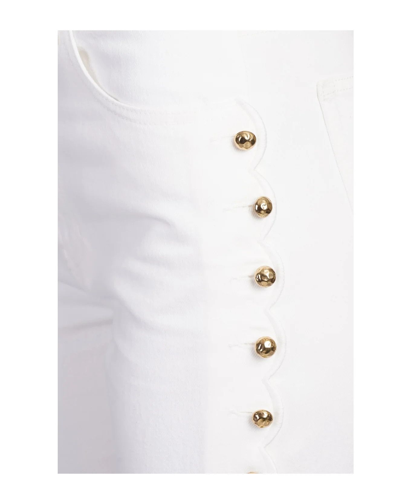 Chloe o1loc1c11025 Cropped Slim Denim in White Size 32" / US 10 / IT 46 - 5 Thumbnail