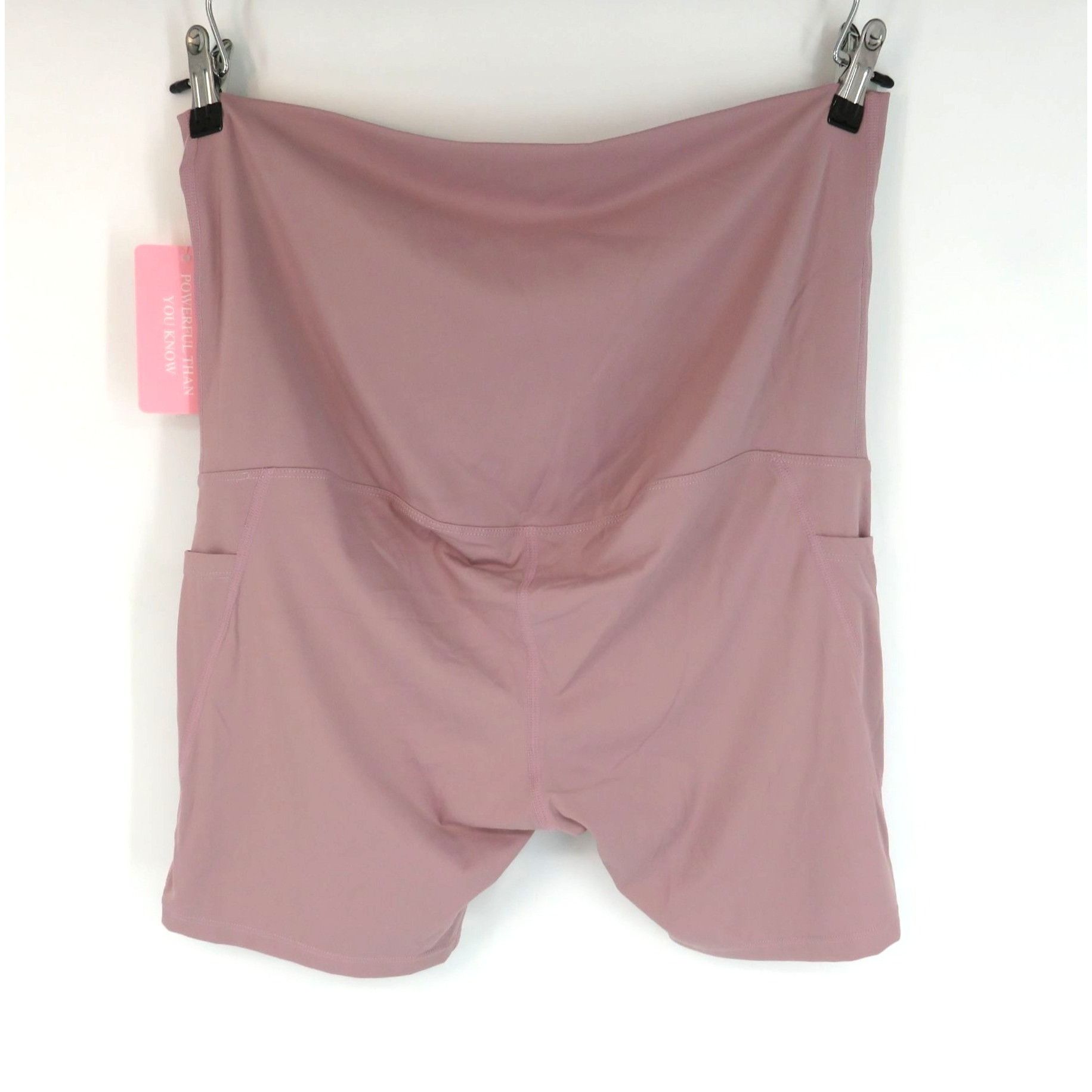 Other Poshdivah Women's Maternity Mauve Shorts Pockets Large NWT Size 31" - 3 Thumbnail