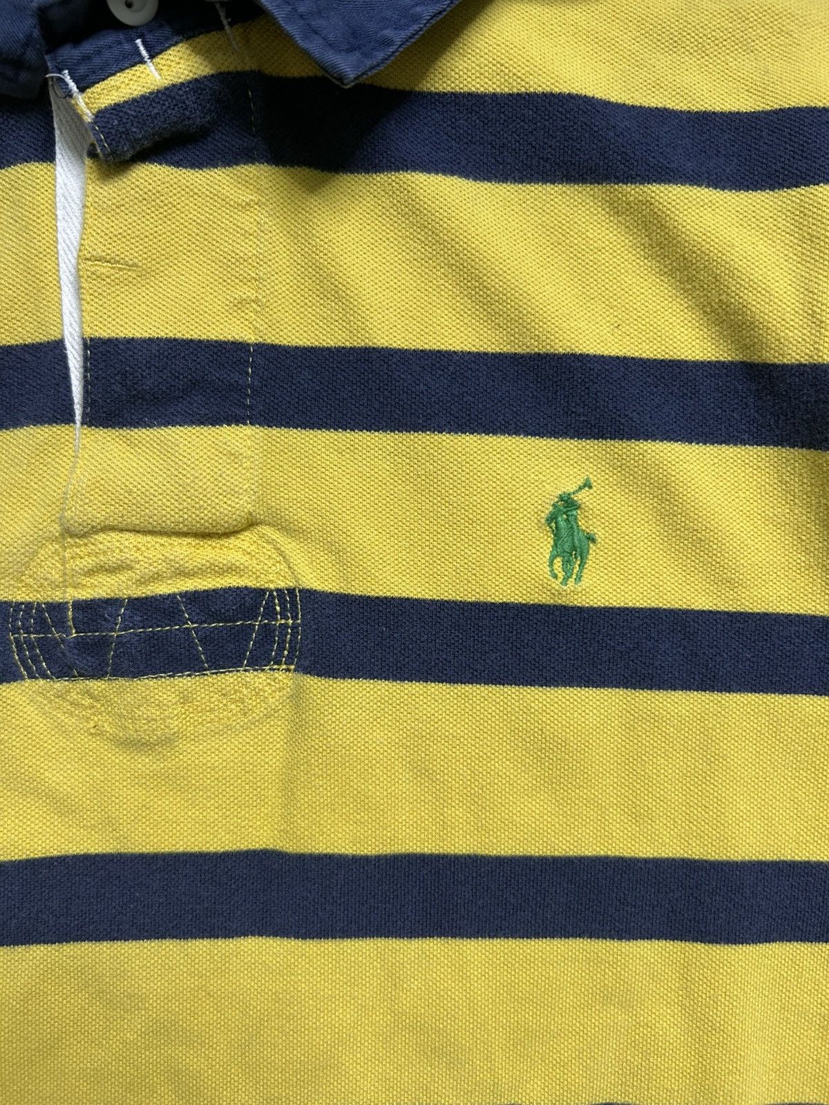 Polo Ralph Lauren Vintage 80s Polo Ralph Lauren Striped Rugby Short Sleeve Size US XL / EU 56 / 4 - 3 Thumbnail
