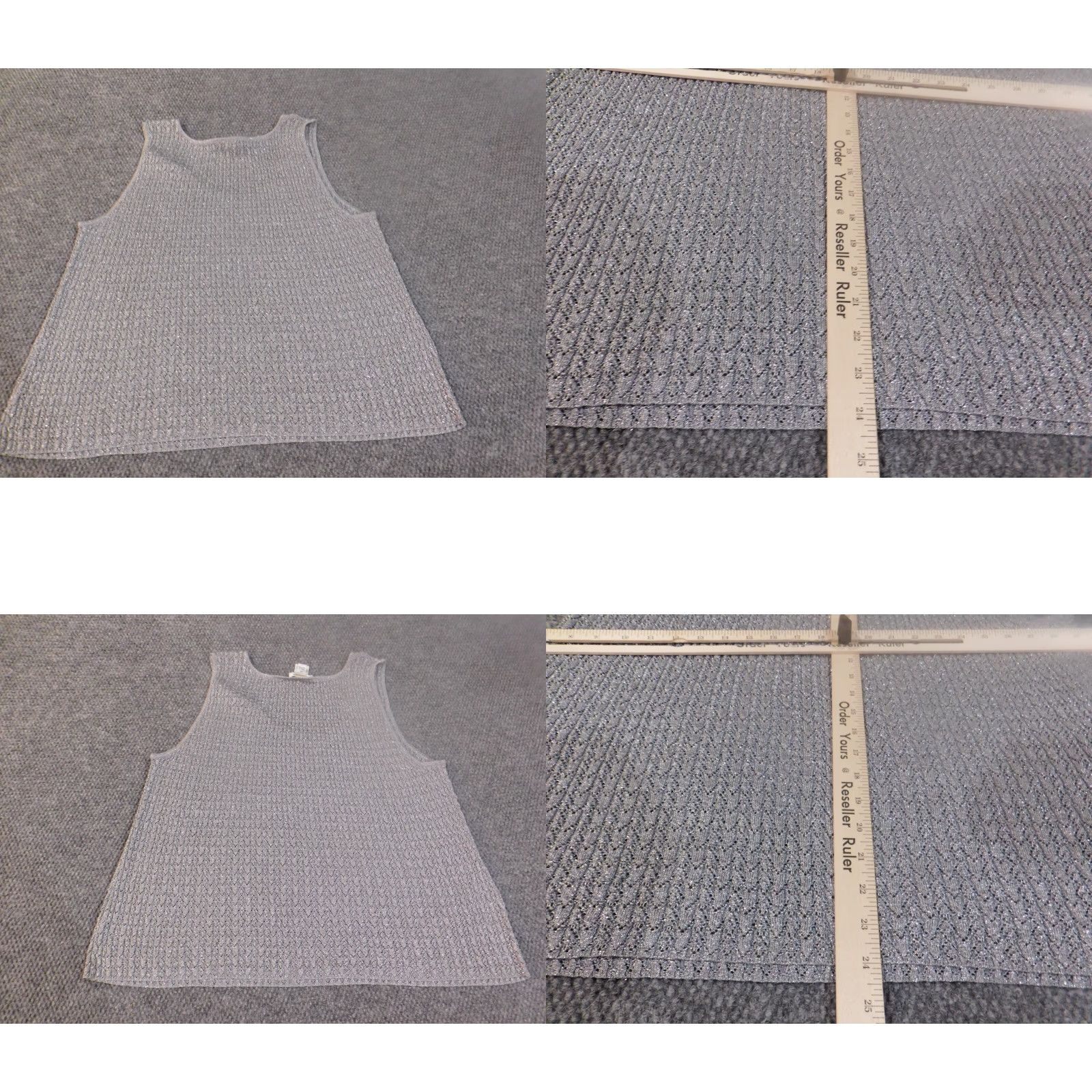 Talbots Talbots Sweater 3X Gray Sleeveless Knit Pullover Womens Lightweight Stretch Polyester Rayon Crew Neck Size XXL / US 16-18 / IT 52-54 - 8 Thumbnail
