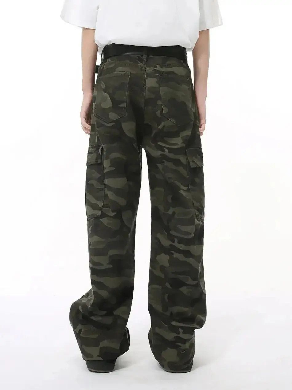 Japanese Brand Retro wide leg camouflage pocket jeans Size US 32 / EU 48 - 2 Thumbnail