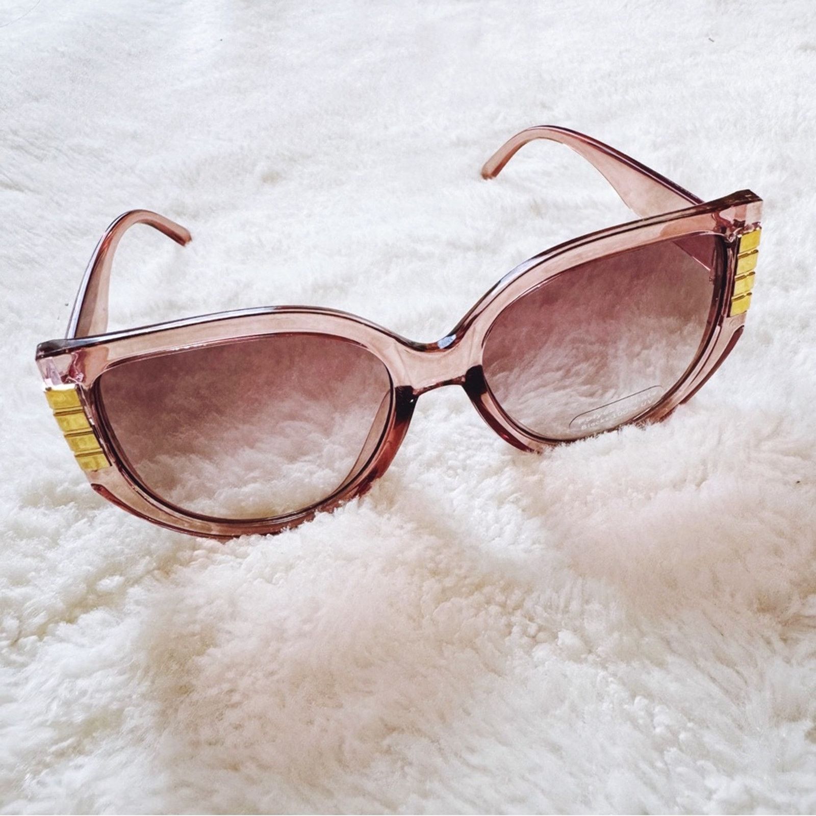 Other Rosy Clear Pink Cat Eye Oversized Sunglasses Size ONE SIZE - 6 Thumbnail