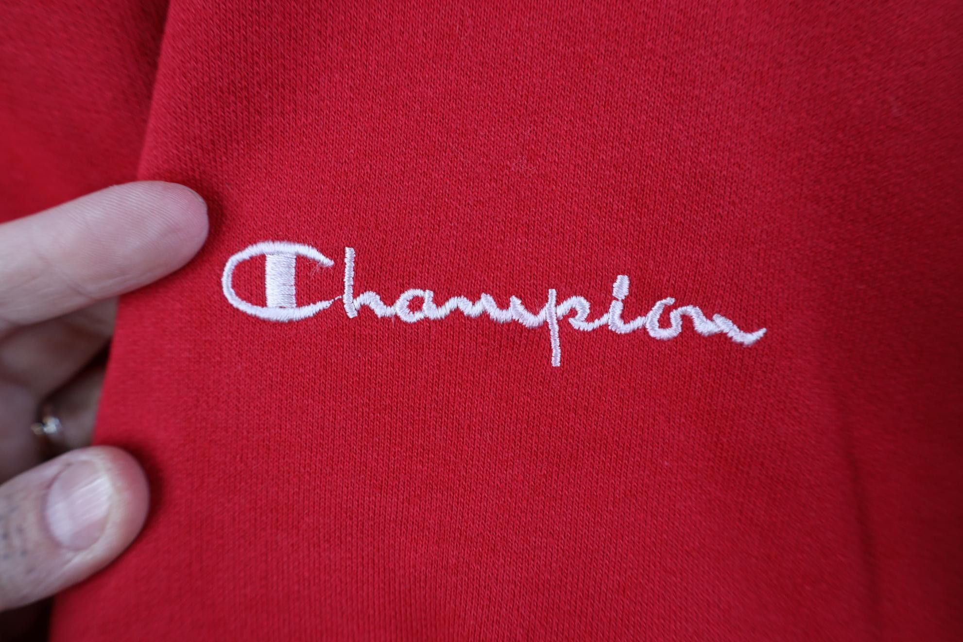 Champion Vintage 90s Champion Spell Layered Crewneck Sweatshirt Red Size M / US 6-8 / IT 42-44 - 4 Thumbnail