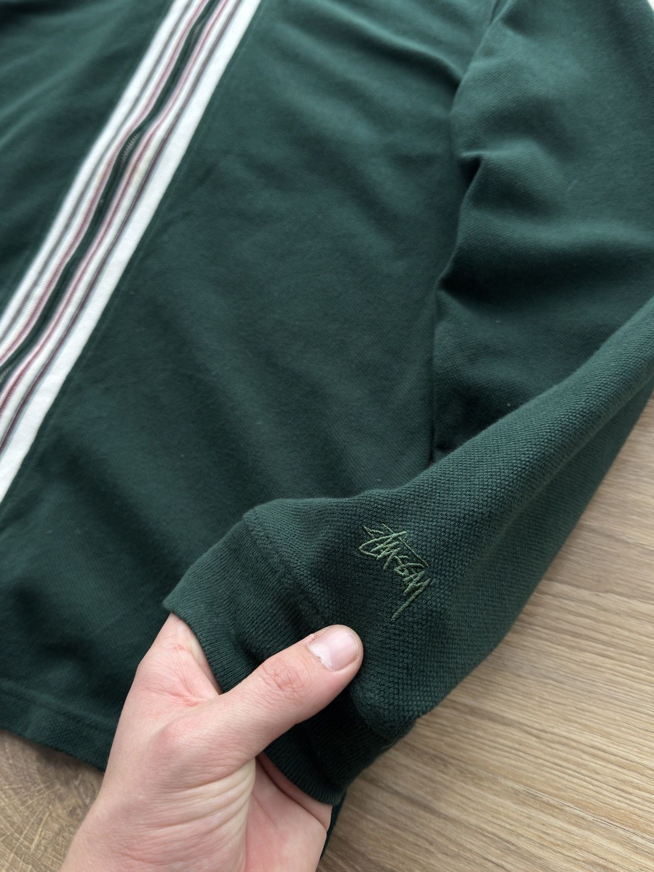 Stussy Vintage Stussy Full Zip Green Knitted Sweatshirt Size S Men Size US S / EU 44-46 / 1 - 5 Thumbnail