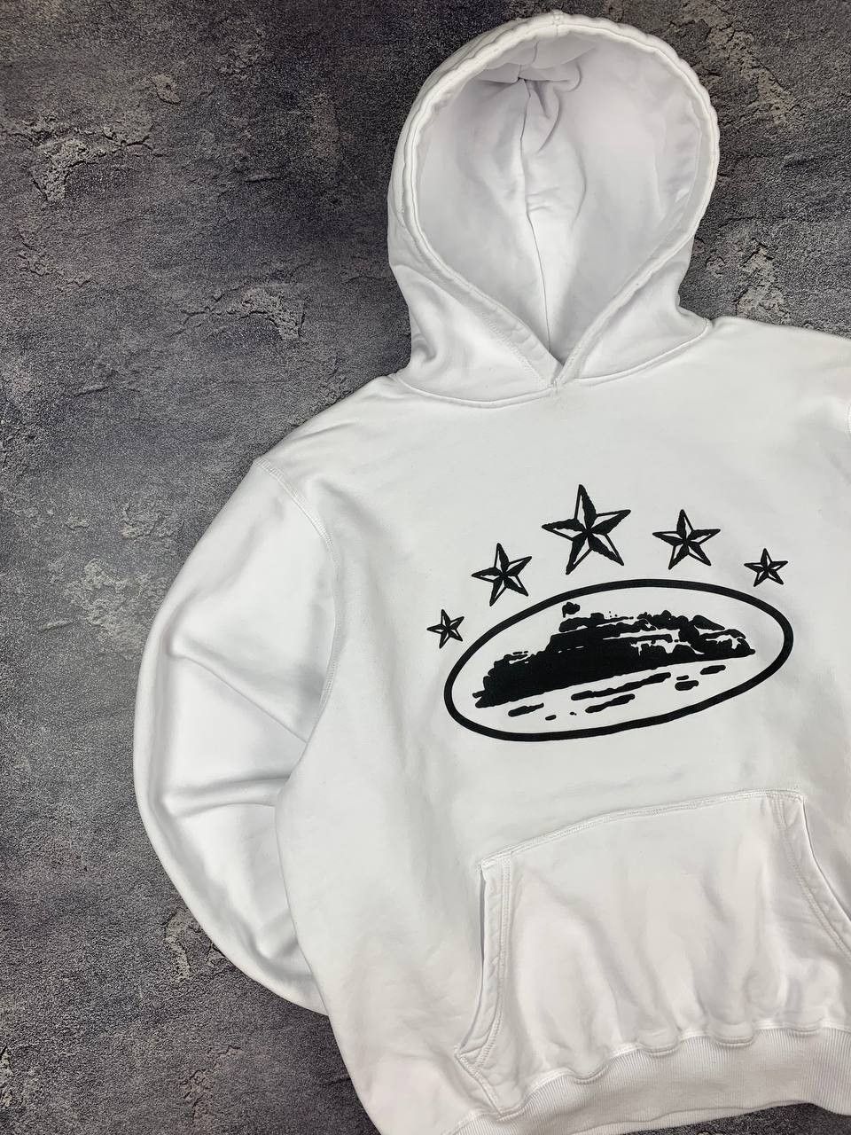 Corteiz Corteiz 5 Stars Alcatraz Men's White Hoodie Cotton Blend Size US M / EU 48-50 / 2 - 6 Thumbnail