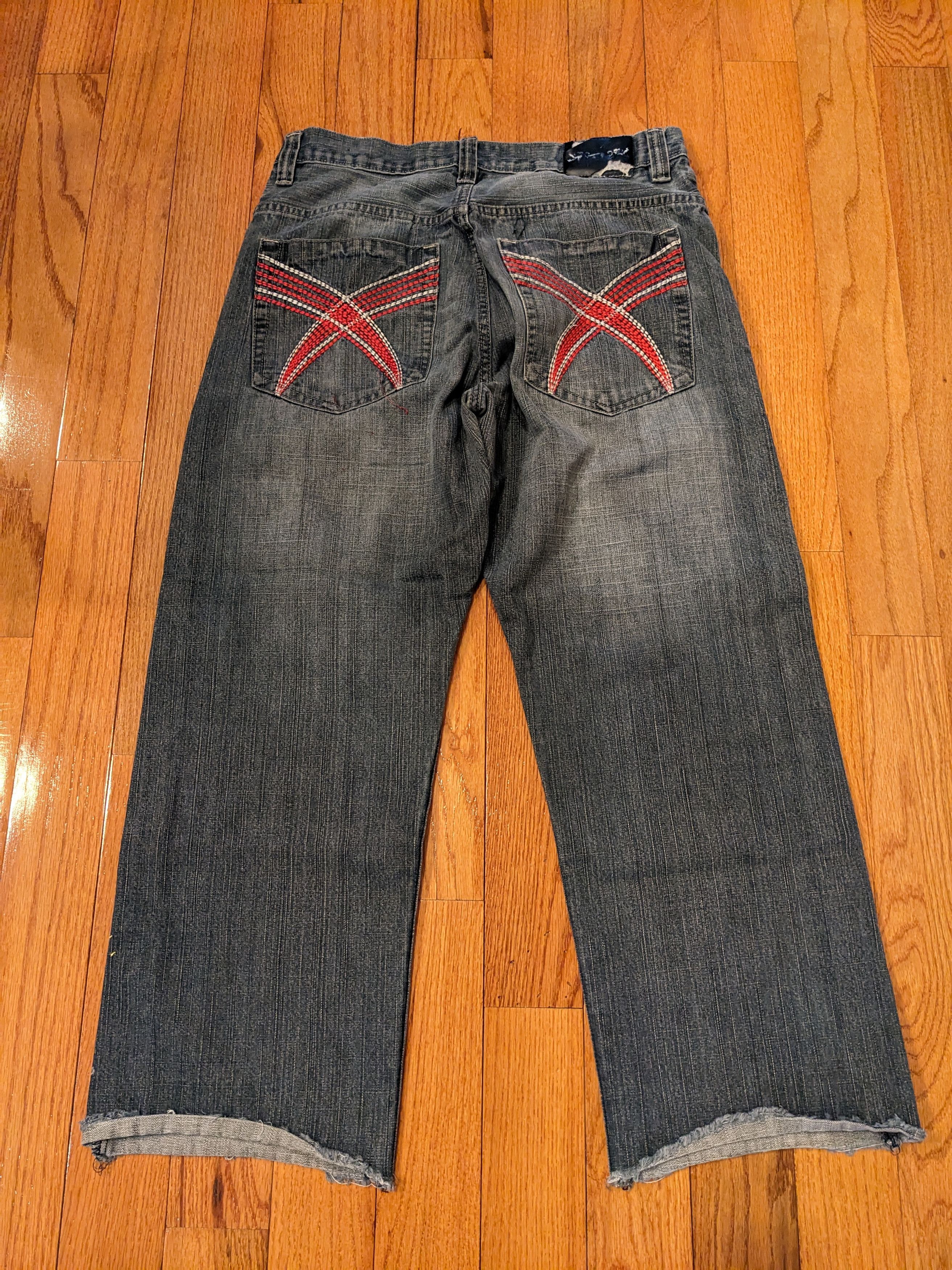 Gildan × Vintage Vintage Y2K D-First 34 x 34 Baggy Straight Blue Denim Jeans Size US 34 / EU 50 - 1 Thumbnail