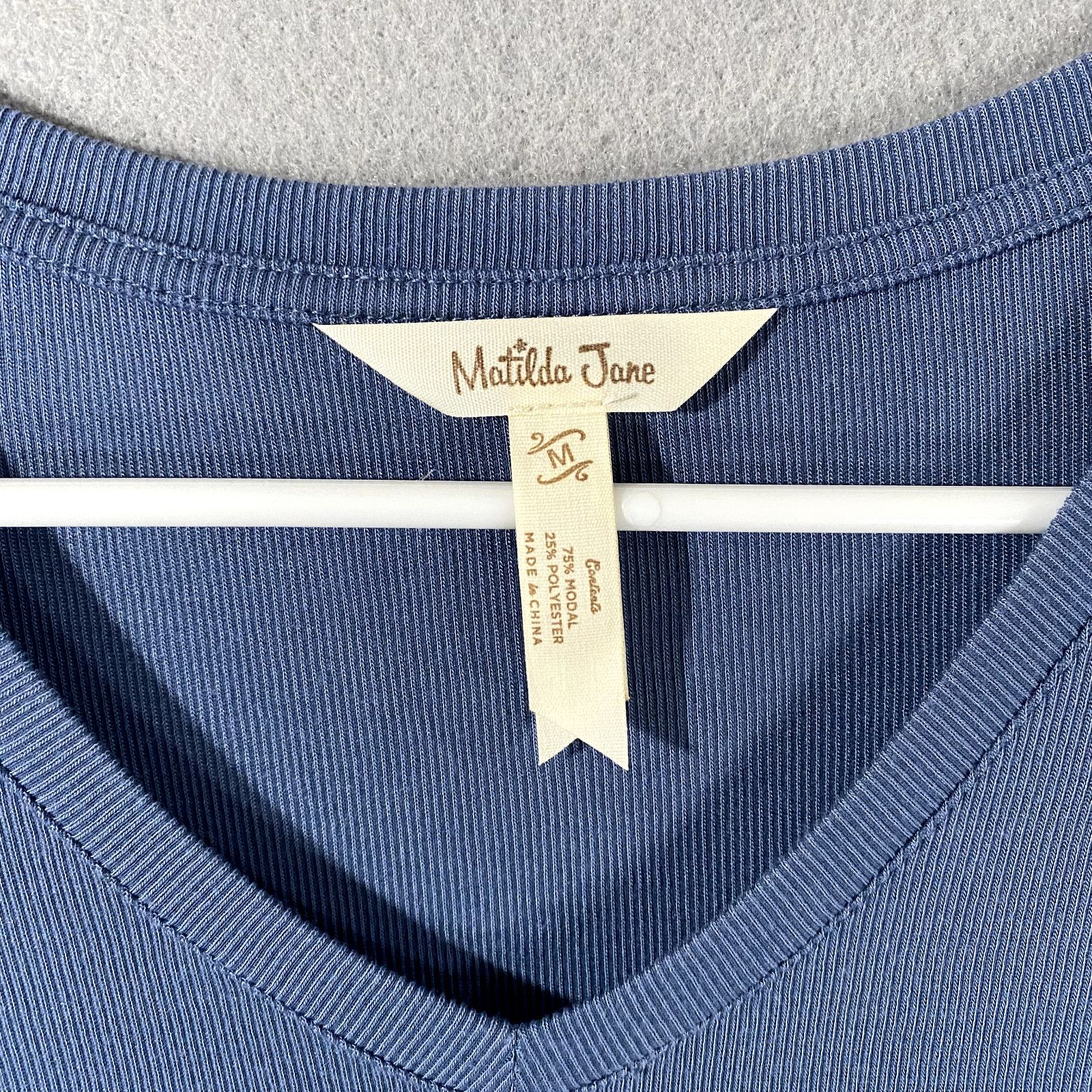 Other Matilda Jane V Neck Long Ruffle Shoulder Blue Dress Womans M Size M / US 6-8 / IT 42-44 - 4 Thumbnail