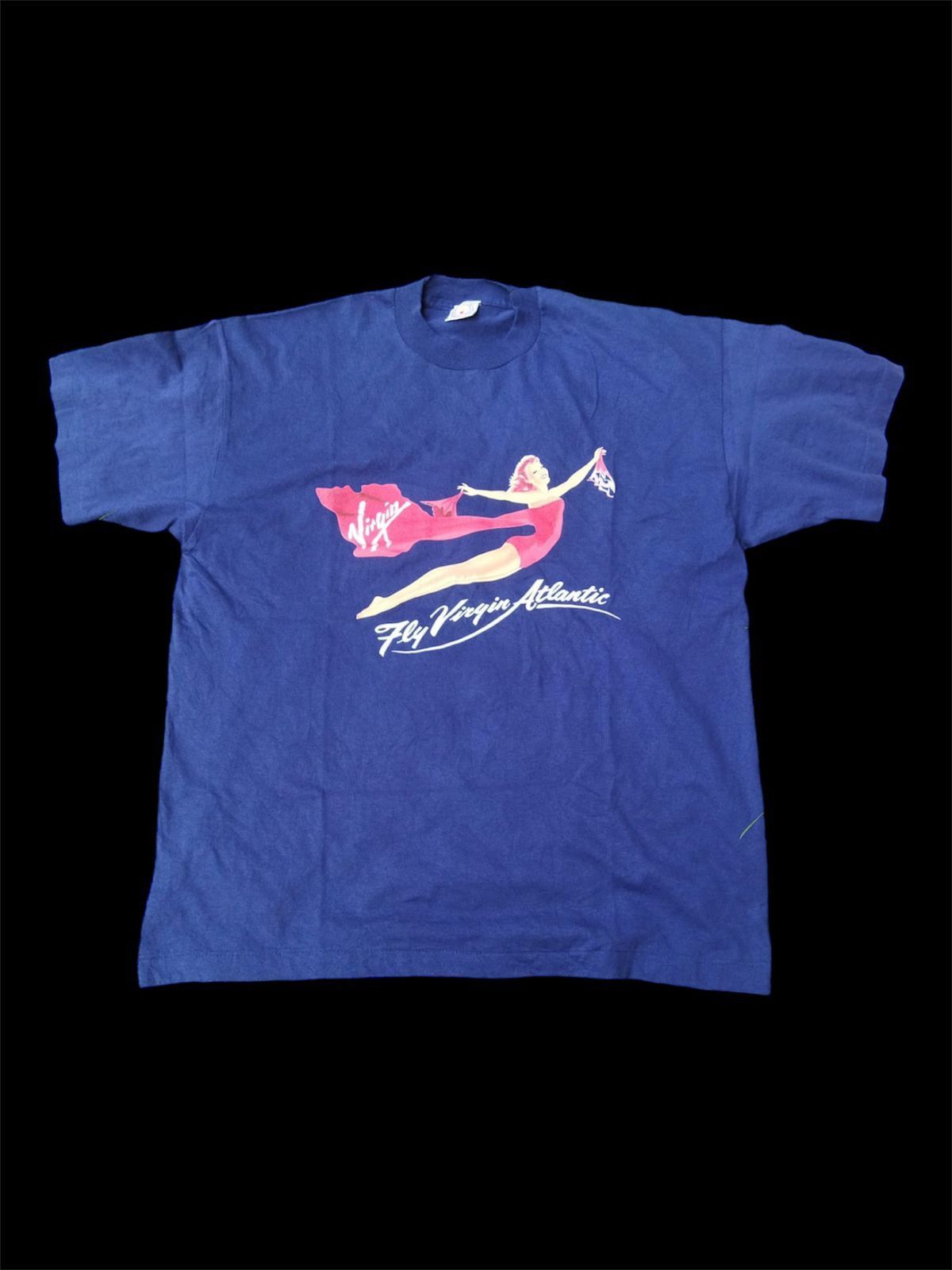 Vintage Vintage 90s Fly Virgin Atlantic promo tee Size US XL / EU 56 / 4 - 1 Thumbnail