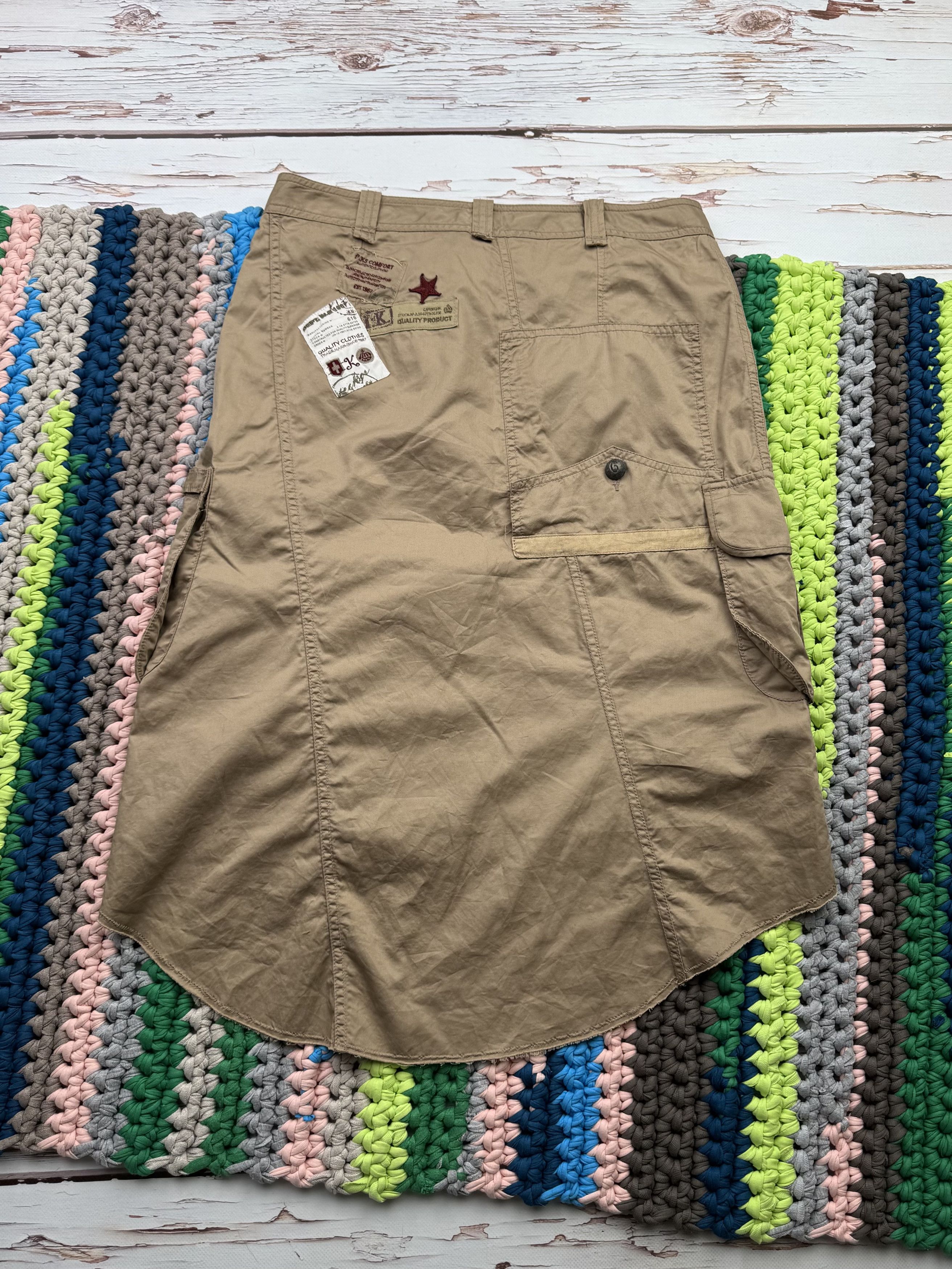 If Six Was Nine Vintage Cargo Skirt With Zippers (ET1) Size 28" / US 6 / IT 42 - 5 Thumbnail