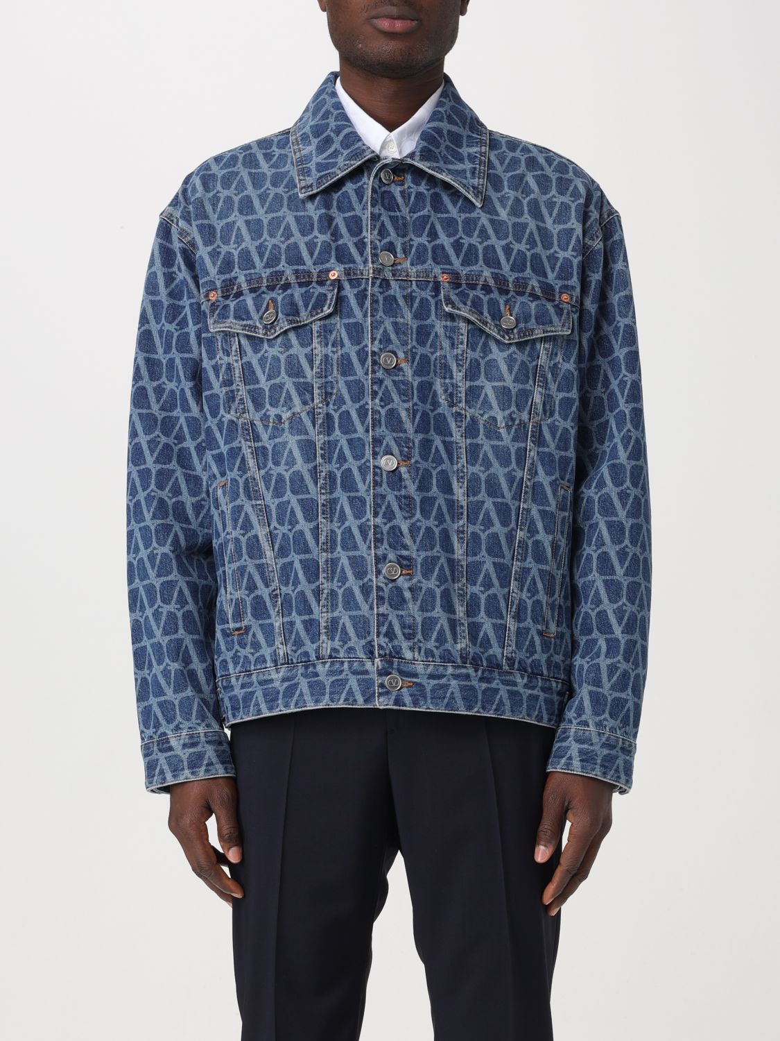 image of Valentino Jacket Men Blue (Size XL)