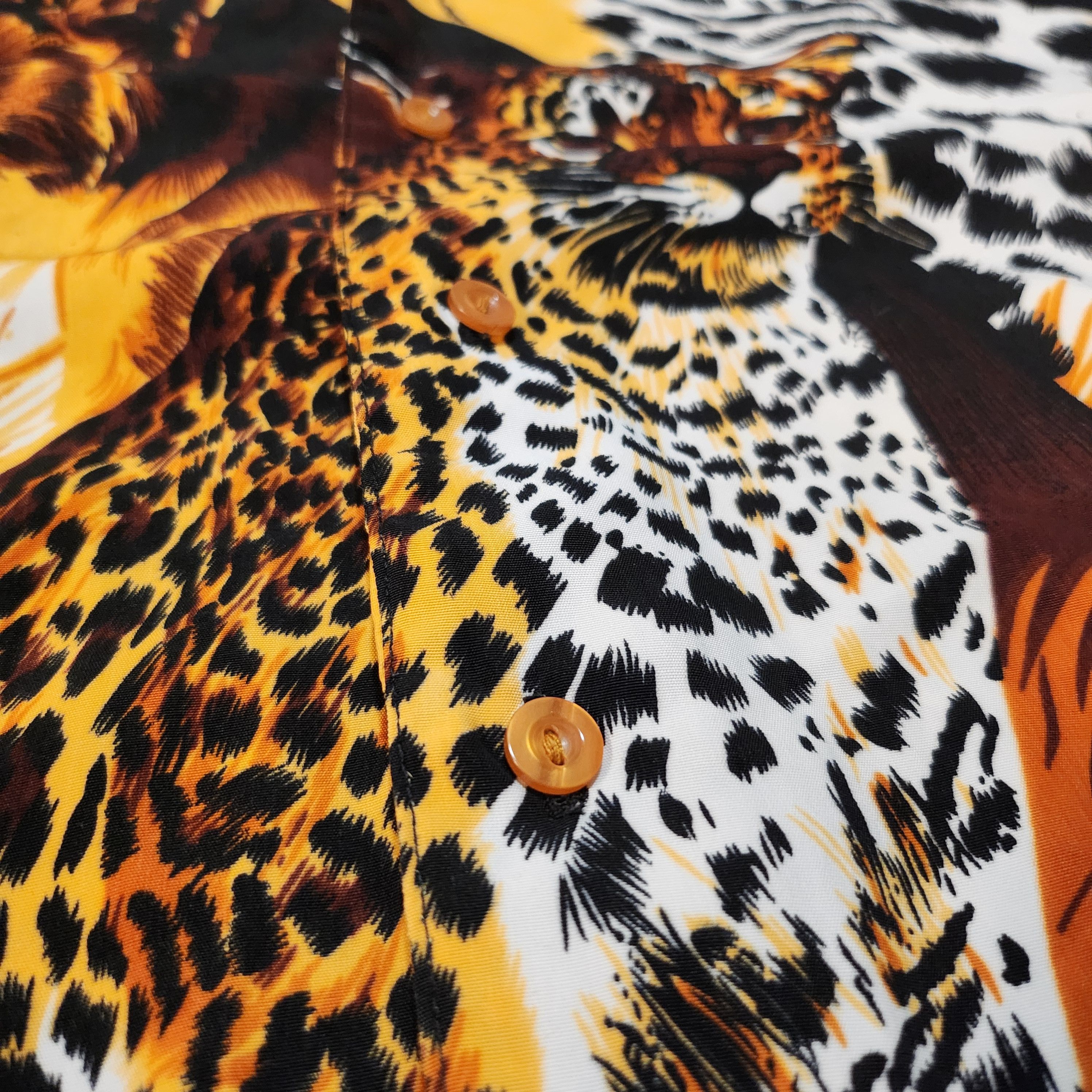 Japanese Brand × Vintage Unique Cheetah Print Shirt Size US XXL / EU 58 / 5 - 5 Thumbnail