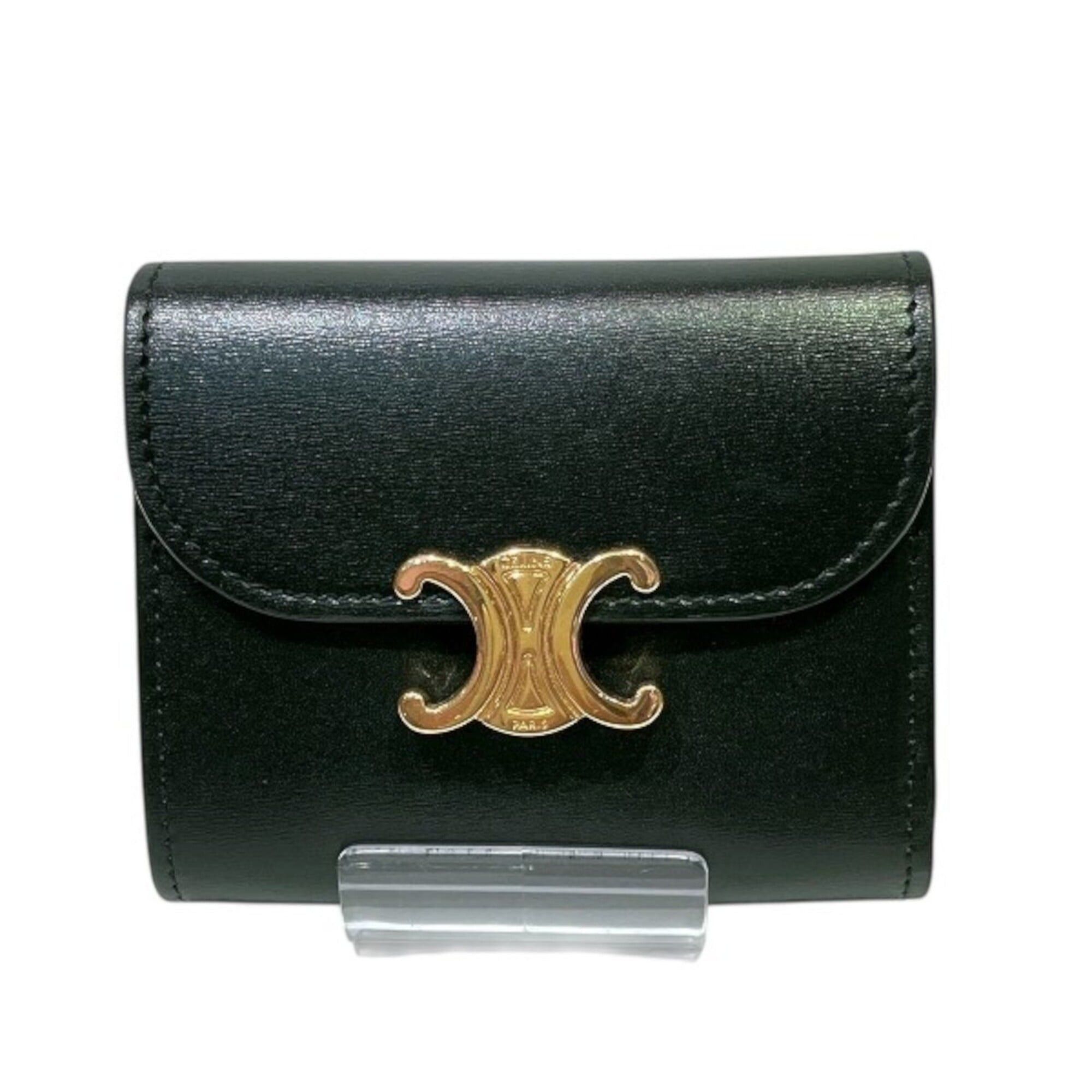 Celine Celine Small Flap Wallet Tri-fold Triomphe Calfskin 10D783DPV Size ONE SIZE - 1 Thumbnail