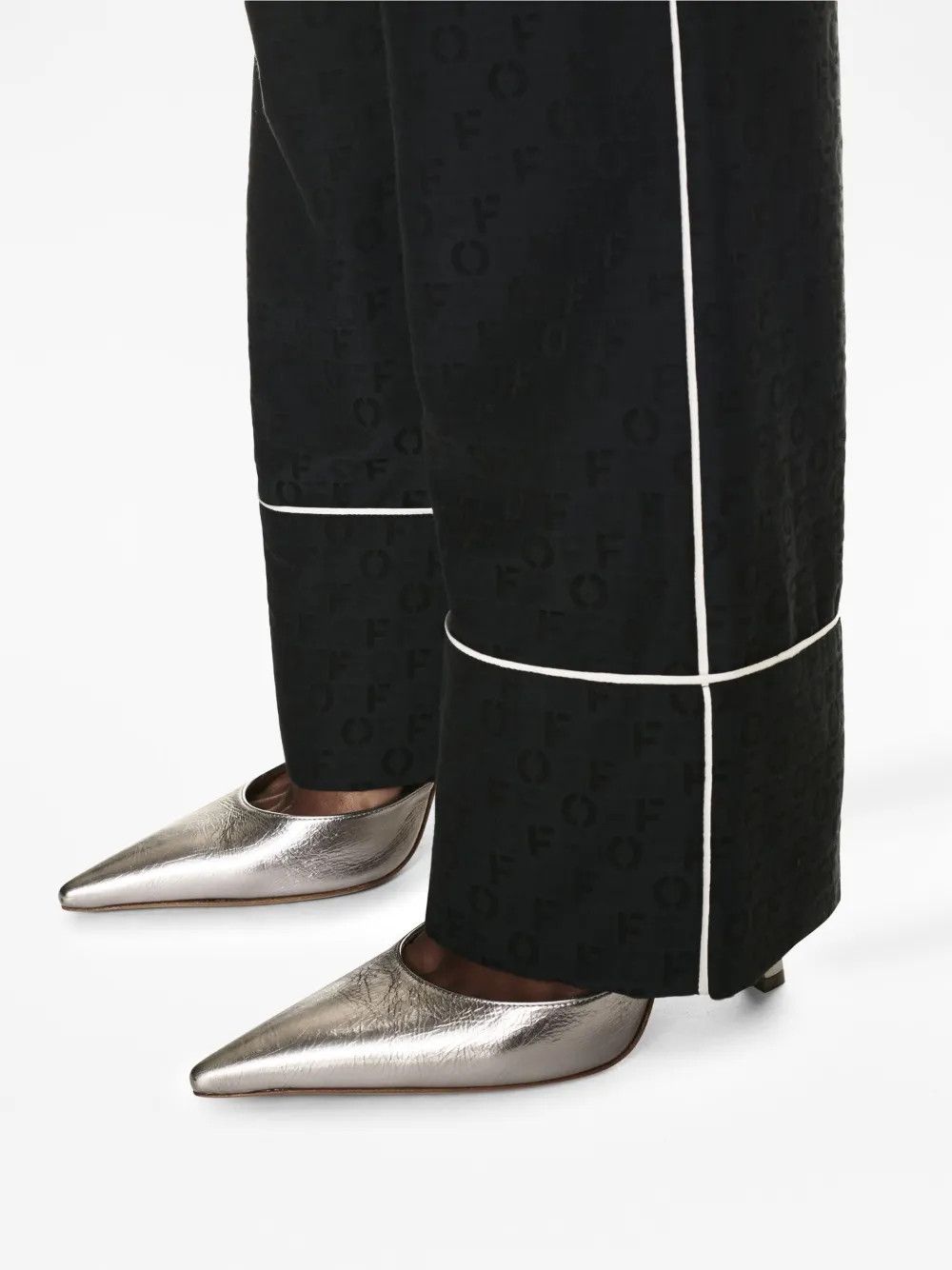 Off-White o1y1225 Sweatpant in Black/White Size 32" / US 10 / IT 46 - 4 Thumbnail