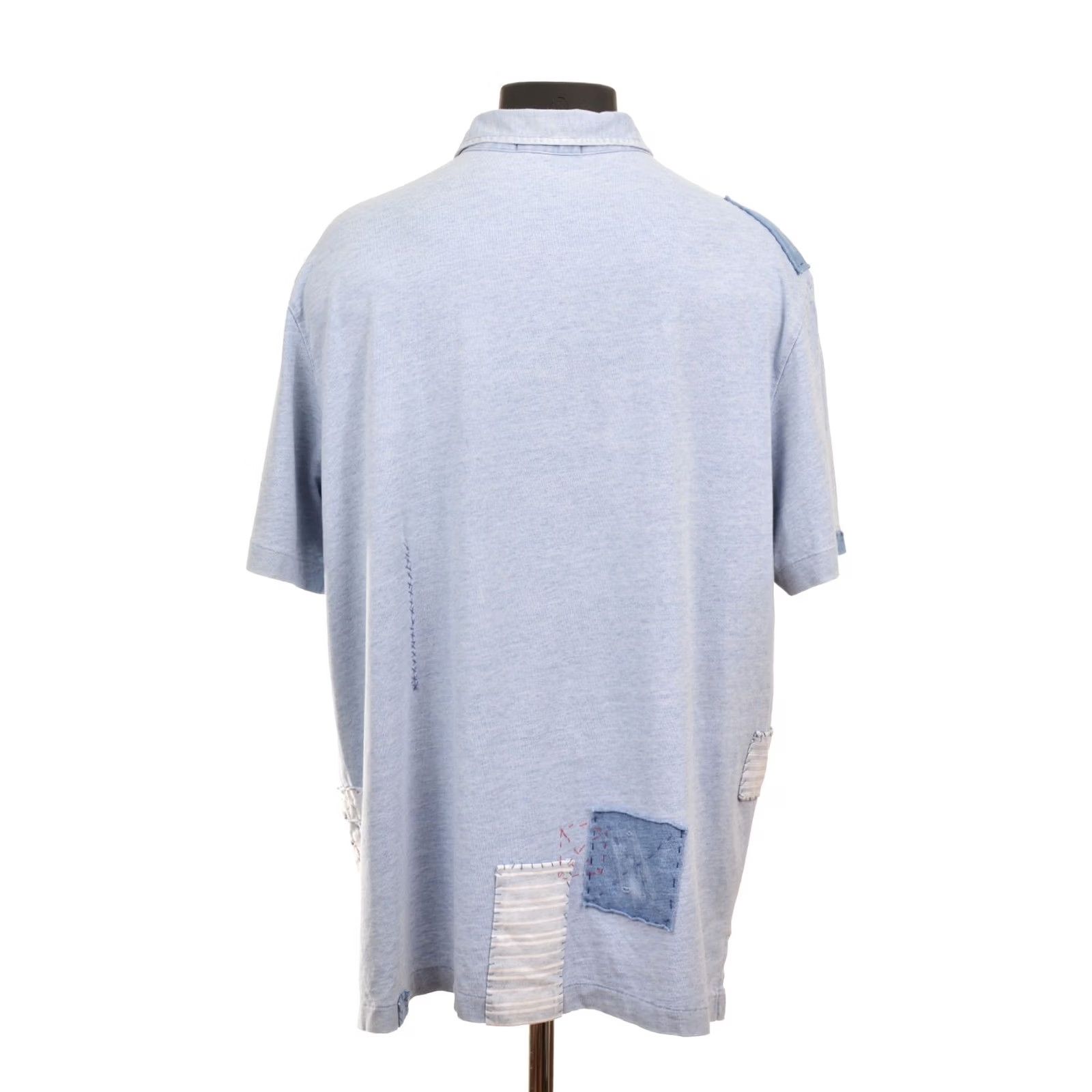 Polo Ralph Lauren Polo Ralph Lauren Polo Shirt XL Patchwork Vintage DDP Mens Short Sleeve Blue Size US XL / EU 56 / 4 - 4 Thumbnail