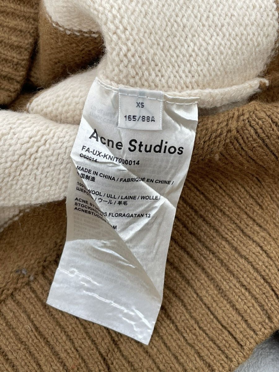 Acne Studios Acne Studios Striped Wool Blend Sweater Brown Cream Size US XS / EU 42 / 0 - 3 Thumbnail