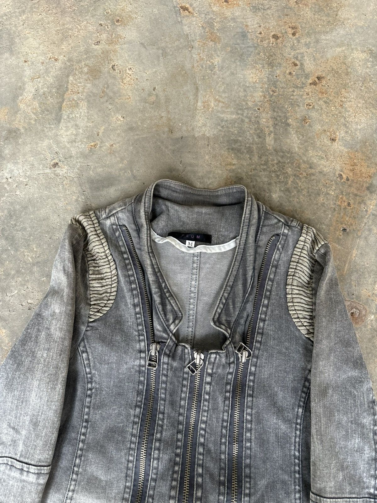 If Six Was Nine Y2k Plus Multi Zipper Ifsixwasnine Punk Style Denim Jacket Size M / US 6-8 / IT 42-44 - 3 Thumbnail