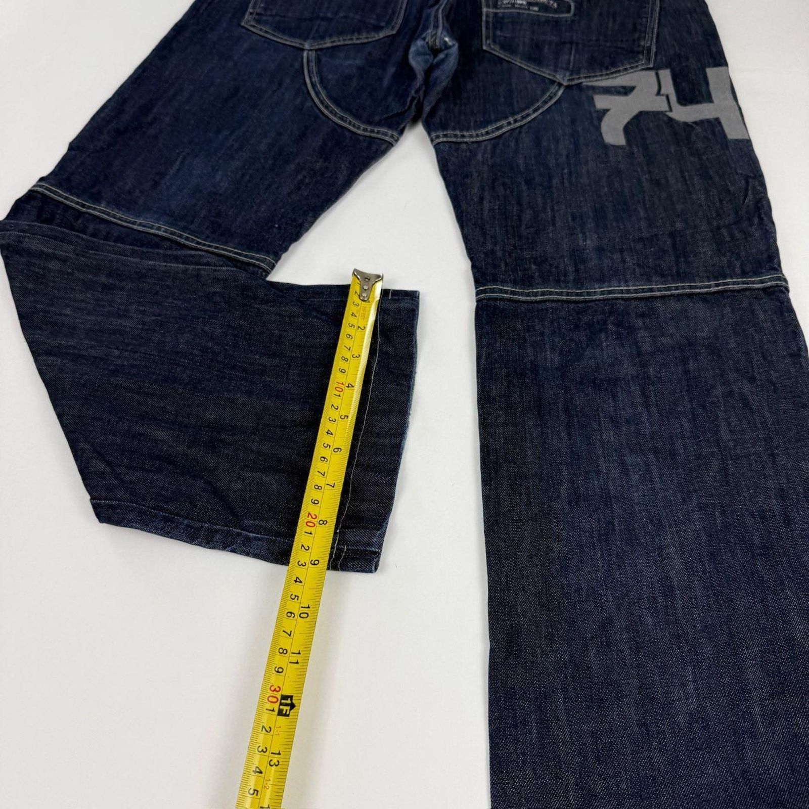 Vintage grunge dark wash distressed y2k baggy archive jeans