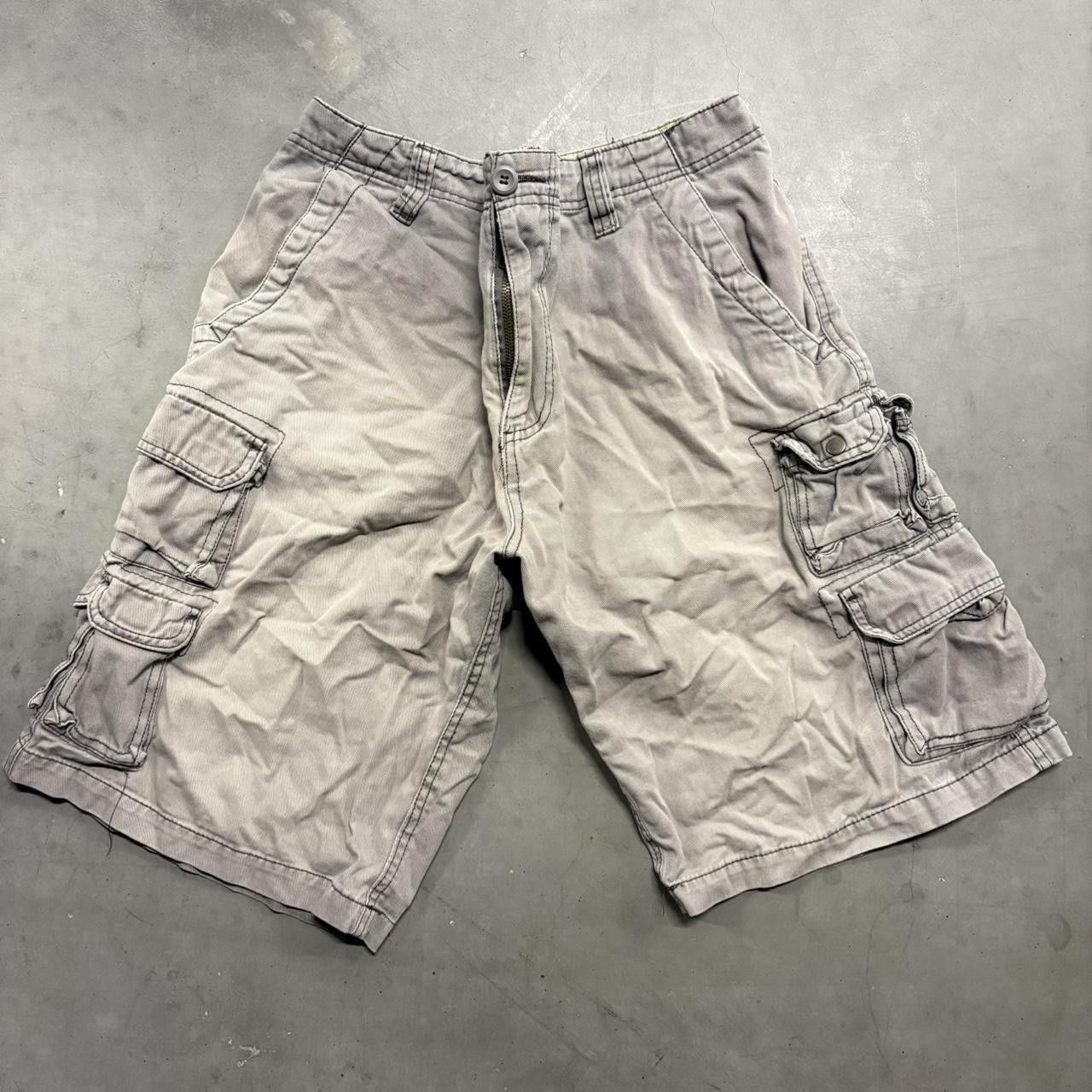 Iron Co. Vintage Y2K/2000s Baggy Grey Iron Jeans Cargo Shorts! Size US 36 / EU 52 - 1 Thumbnail