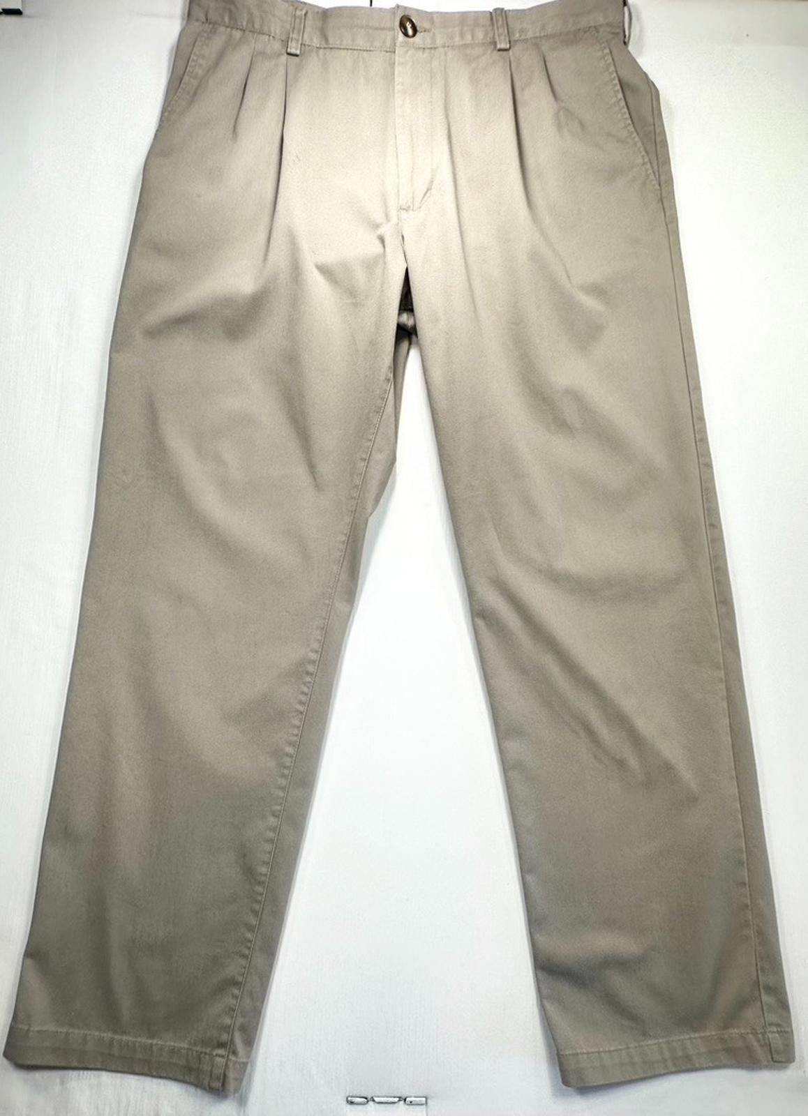 Merona Merona 100% Cotton Pleated Chinos Khaki Men's 38/34 Size US 38 / EU 54 - 2 Thumbnail